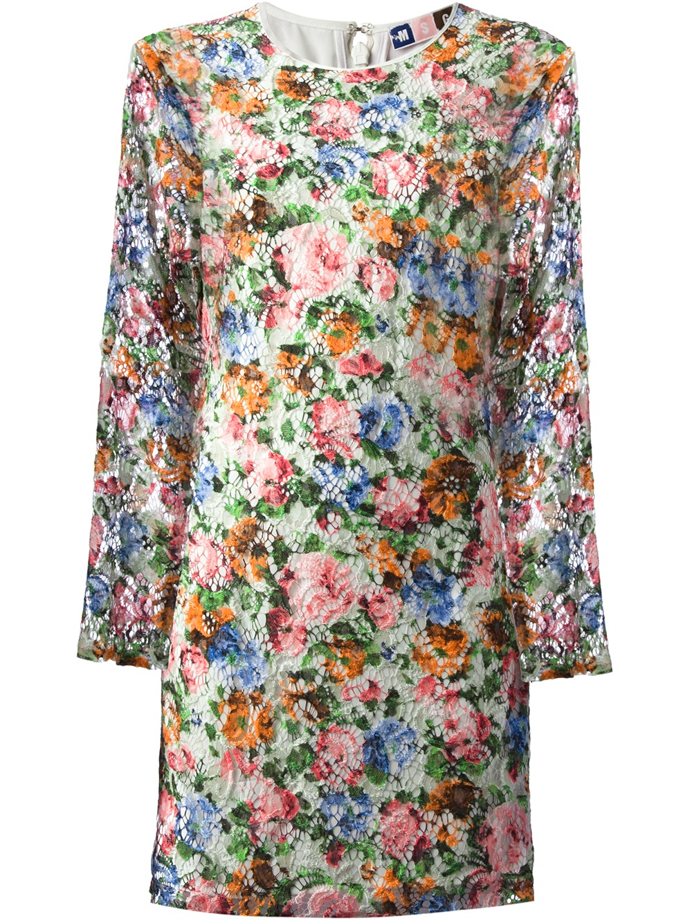 Lyst - Msgm Floral Print Midi Dress