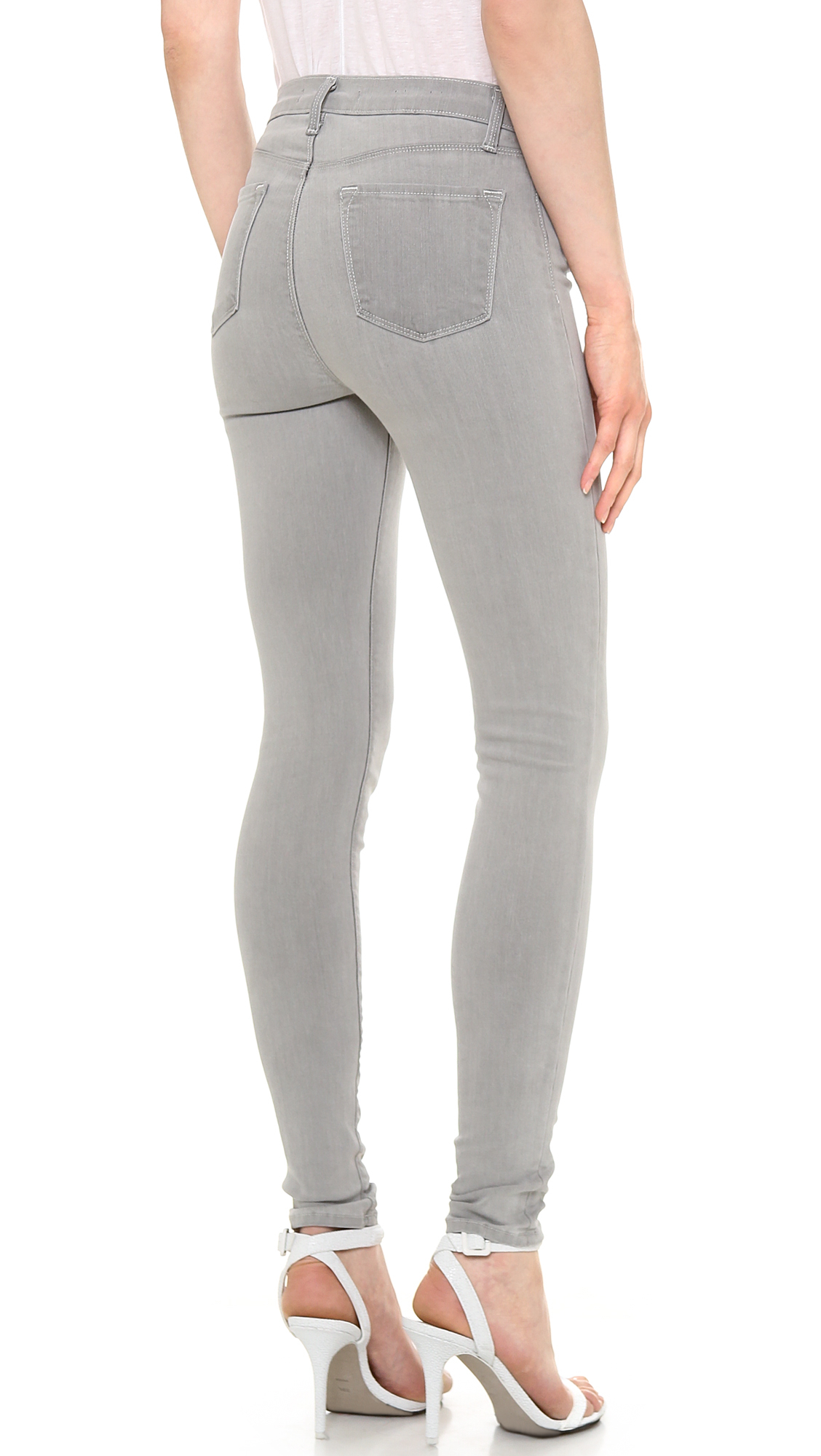 Lyst - J Brand High Rise Maria Jeans in Gray