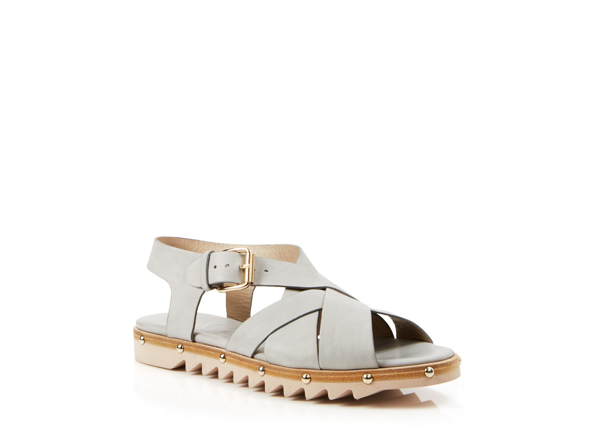 Agl Attilio Giusti Leombruni Flat Sandals Studded in