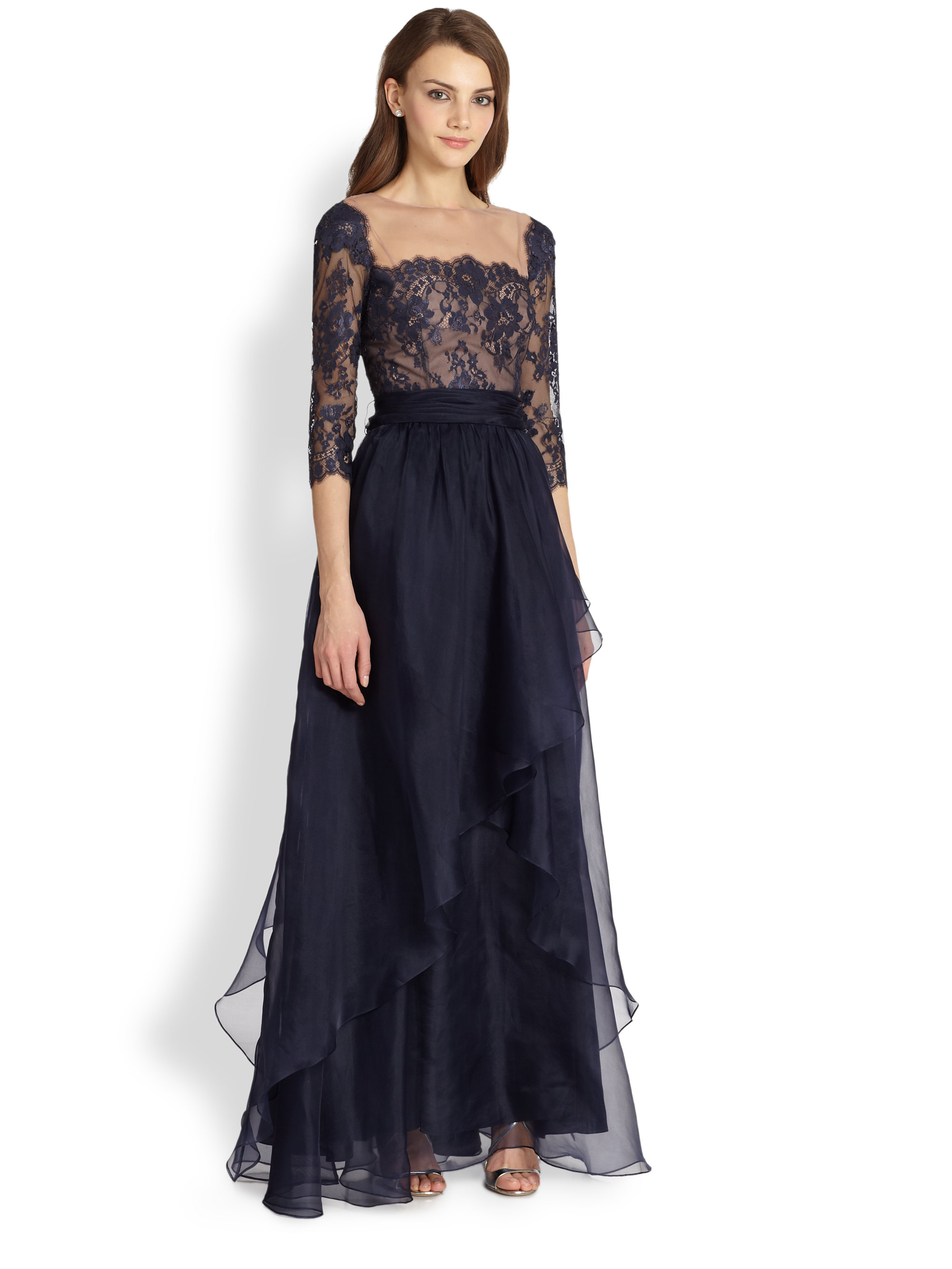 Teri jon lace and chiffon dress Teri jon lace and chiffon dress