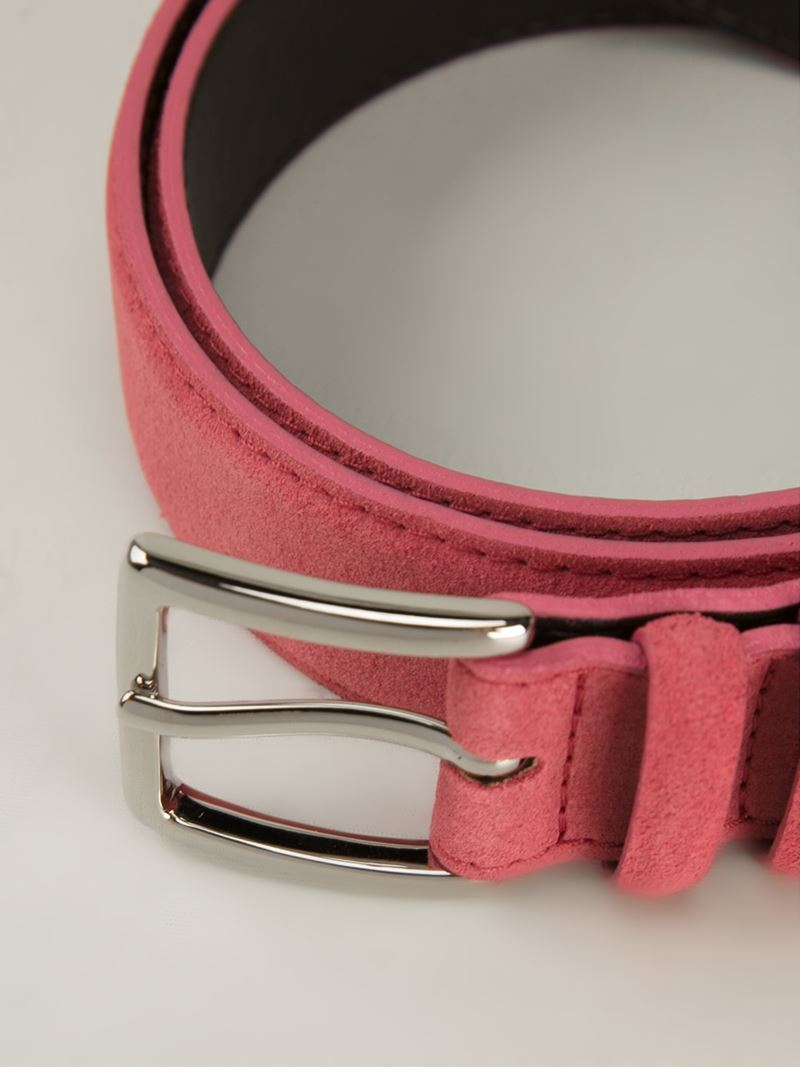 Orciani Suede Belt in Pink for Men | Lyst
