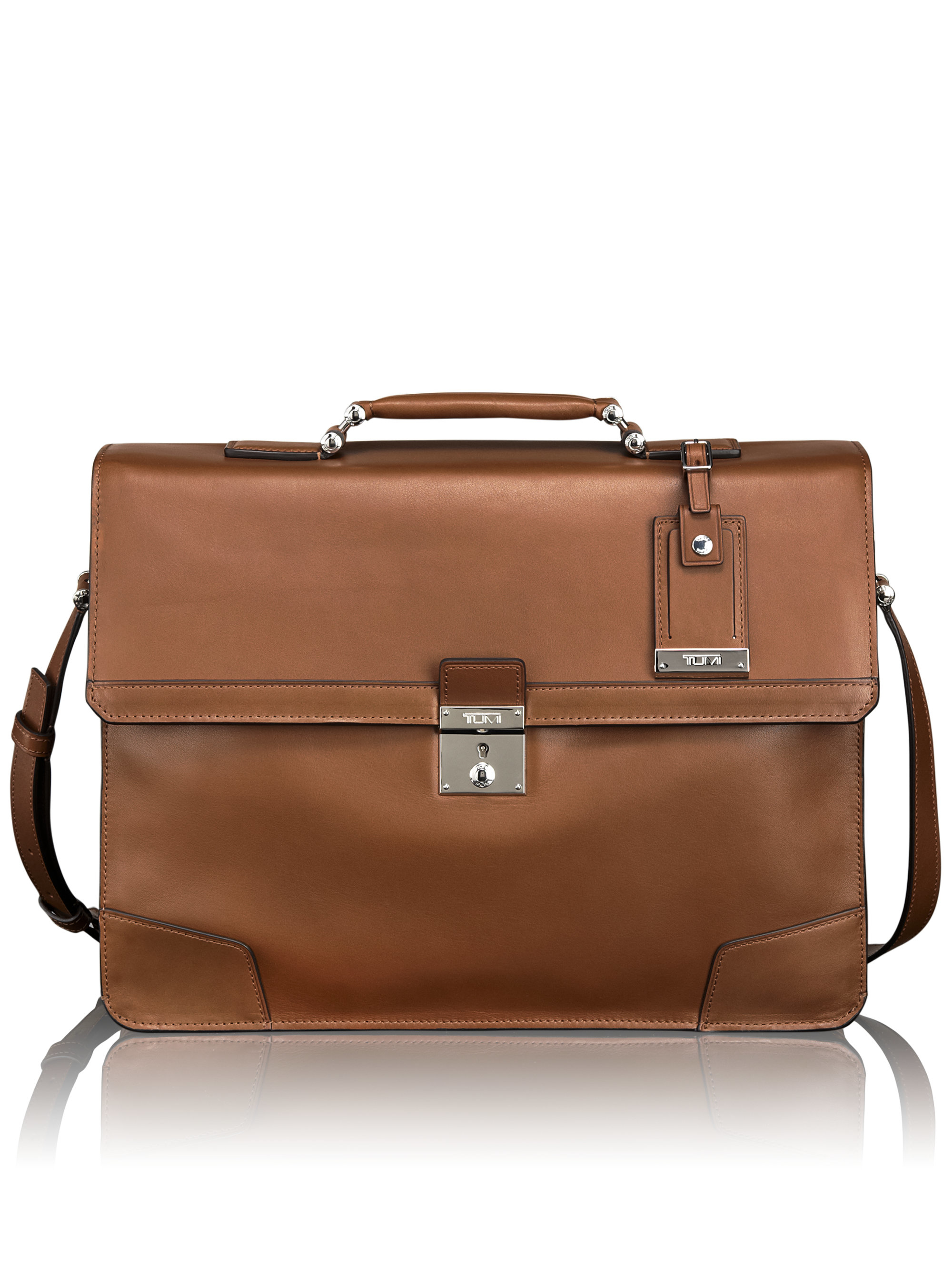 Lyst Tumi Dorilton Slim Leather Flap Briefcase in Brown for Men