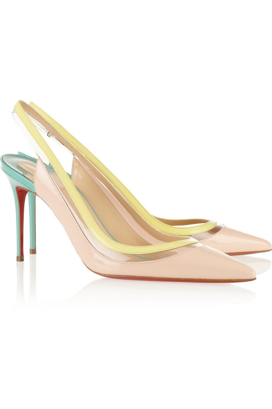 Christian louboutin Paulina 85 Patent-Leather And Pvc Pumps in ...