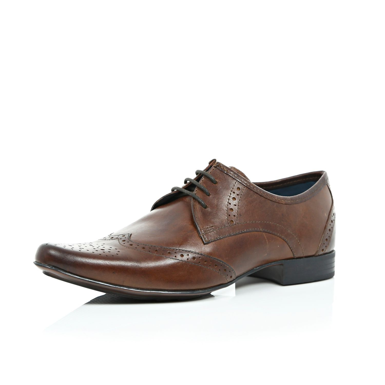 River Island Pointed Leather Slip On Shoes River Island Pointed Leather Slip On Shoes