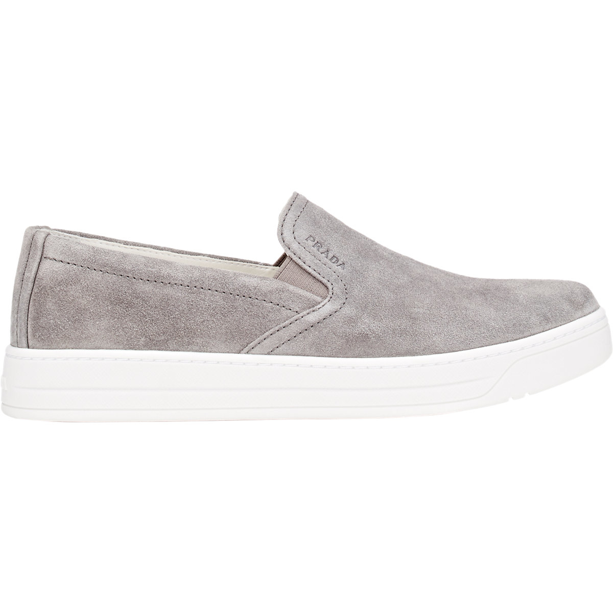 Lyst - Prada Women's Slip-on Sneakers in Gray