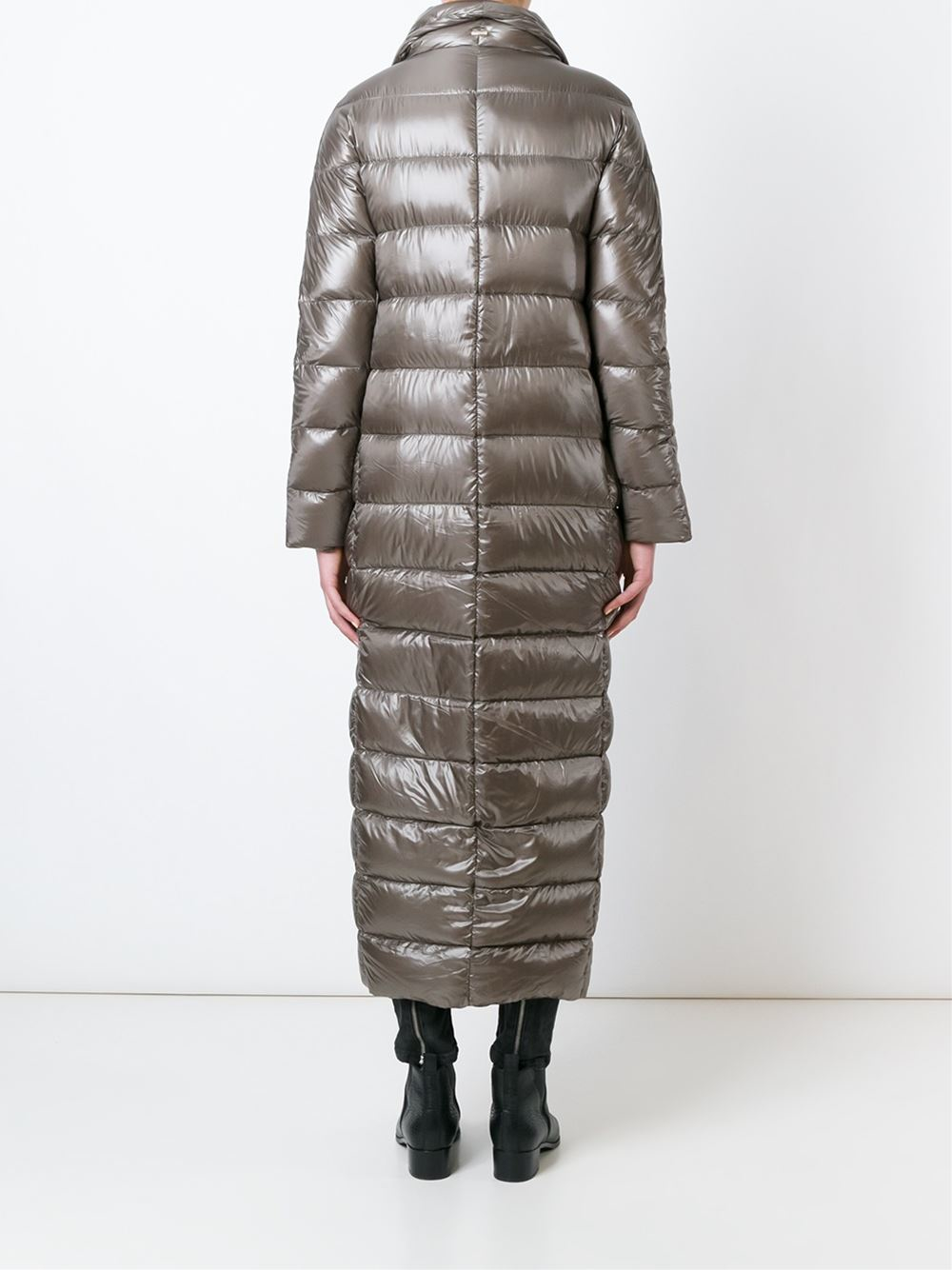Lyst - Herno Long Padded Coat in Gray