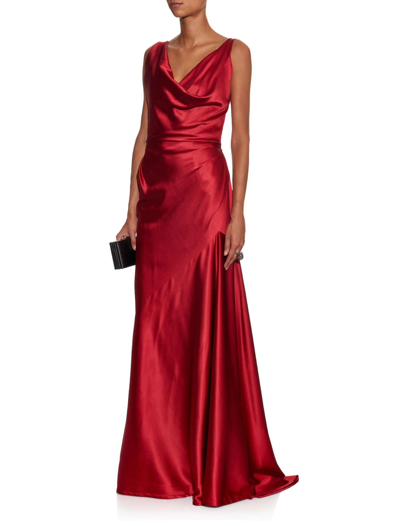 Lyst Vivienne Westwood Red Label Amber Stretch Satin Gown In Gallery