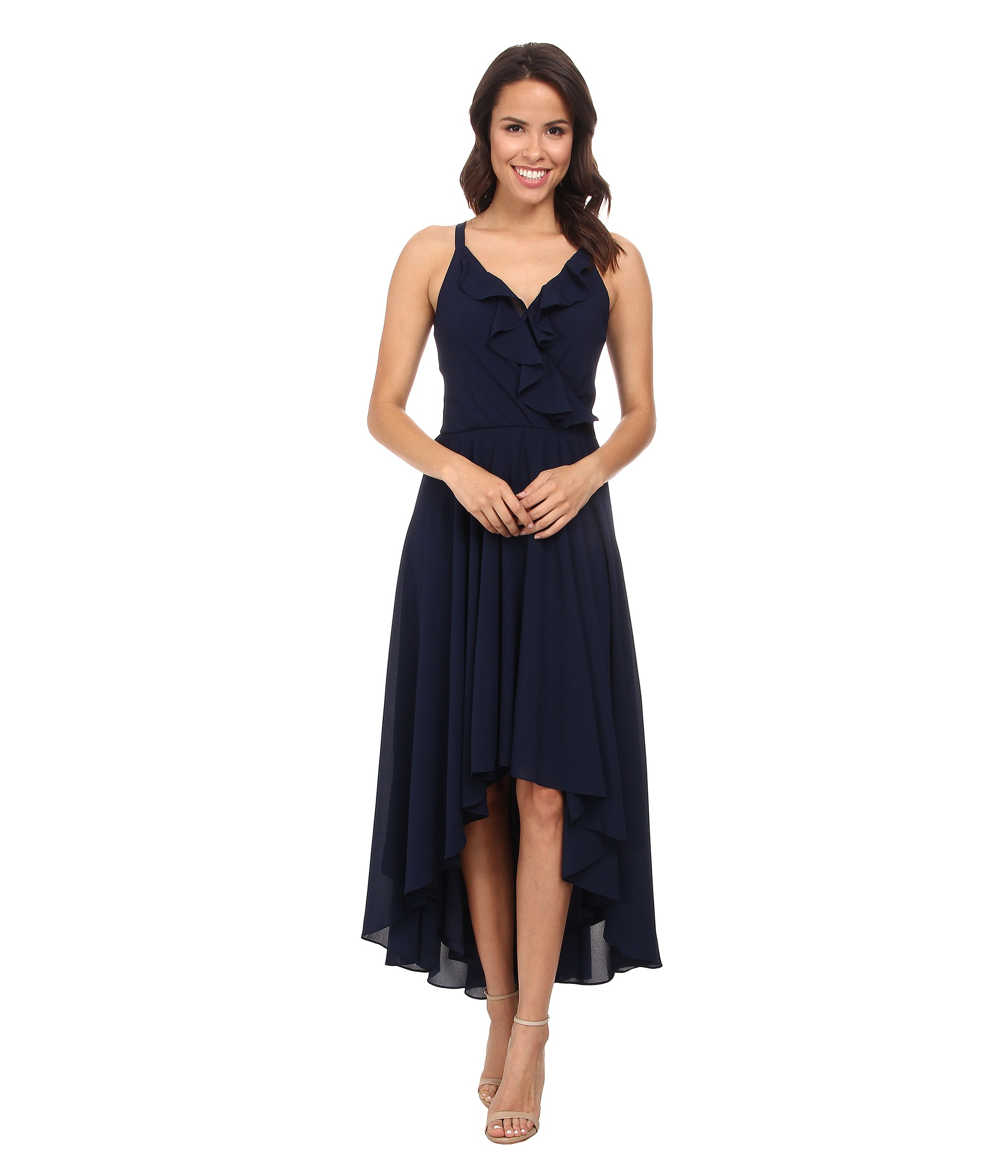 Lyst - Kut From The Kloth Solid Chiffon Dress in Blue