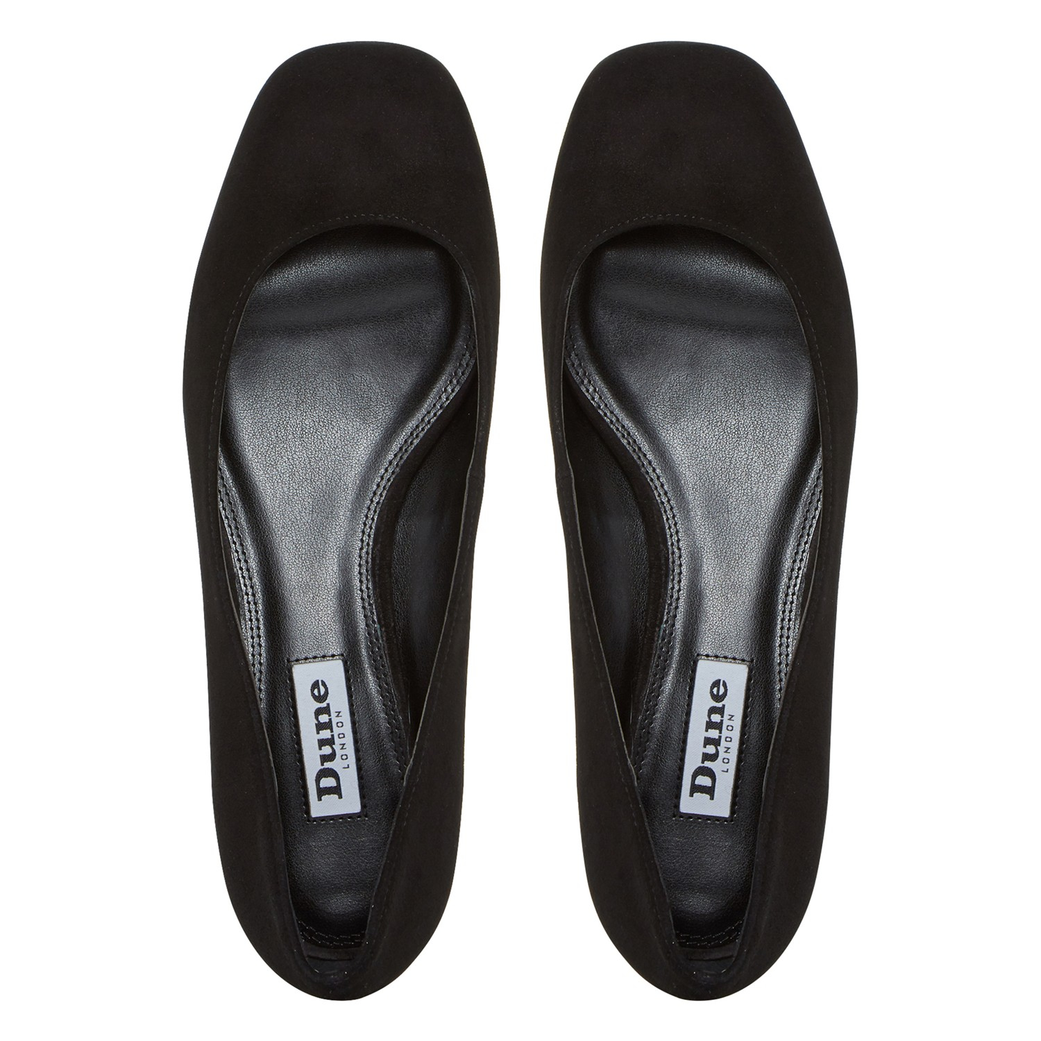  Dune  Bijoux Block Heeled Court Shoes  in Black Lyst