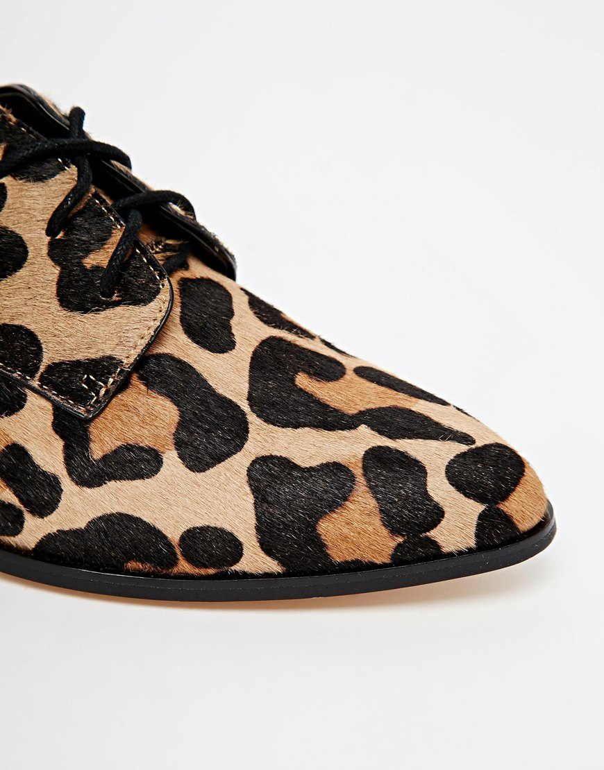dune leopard print flat shoes