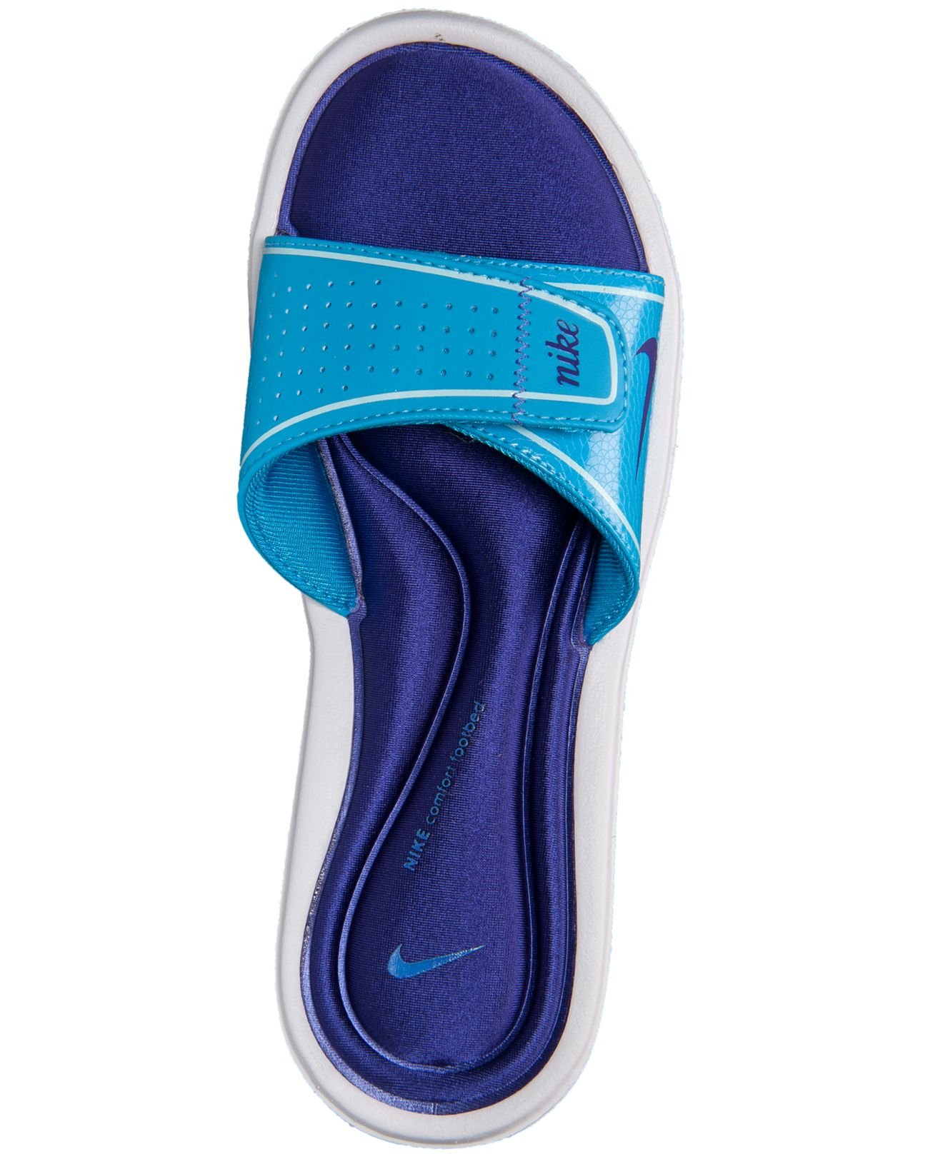 Lyst - Nike Women's Comfort Slide Sandals From Finish Line in Blue