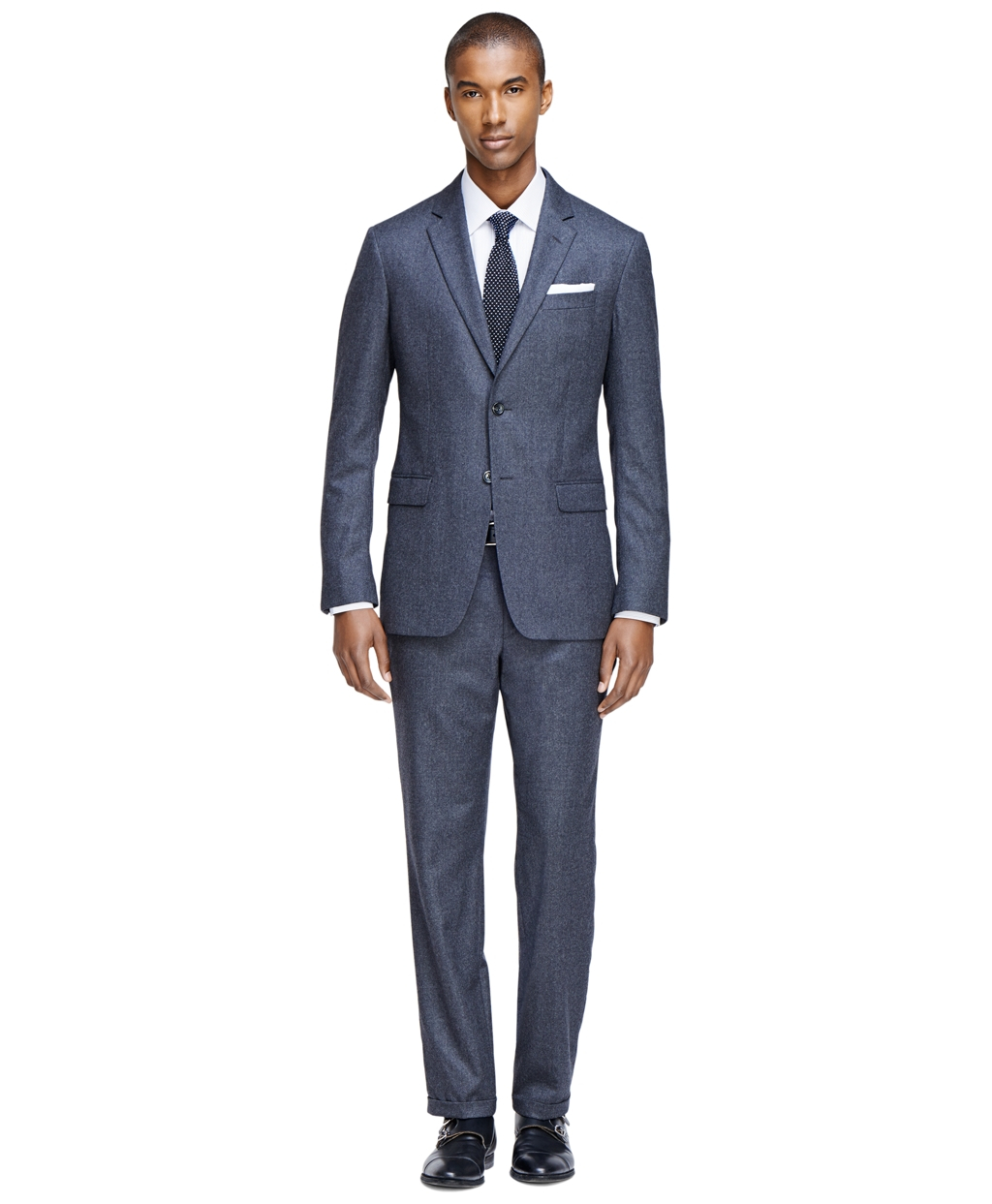 Brooks Brothers Milano Fit Flannel Suit in Gray for Men (Charcoal) | Lyst