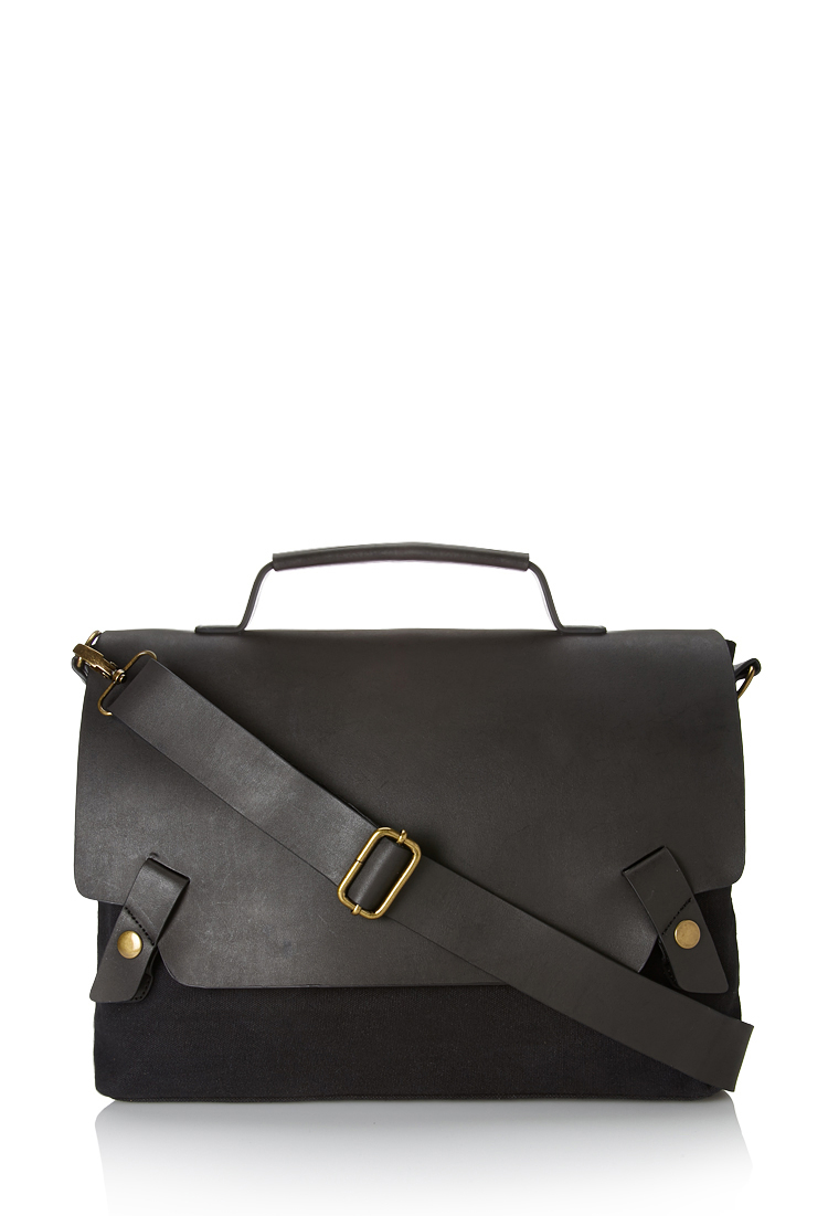 Lyst Forever 21 Modern Messenger Bag in Black for Men