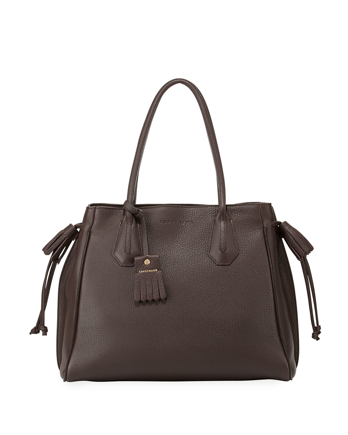 Lyst Longchamp Penelope Leather Shoulder Bag in Gray