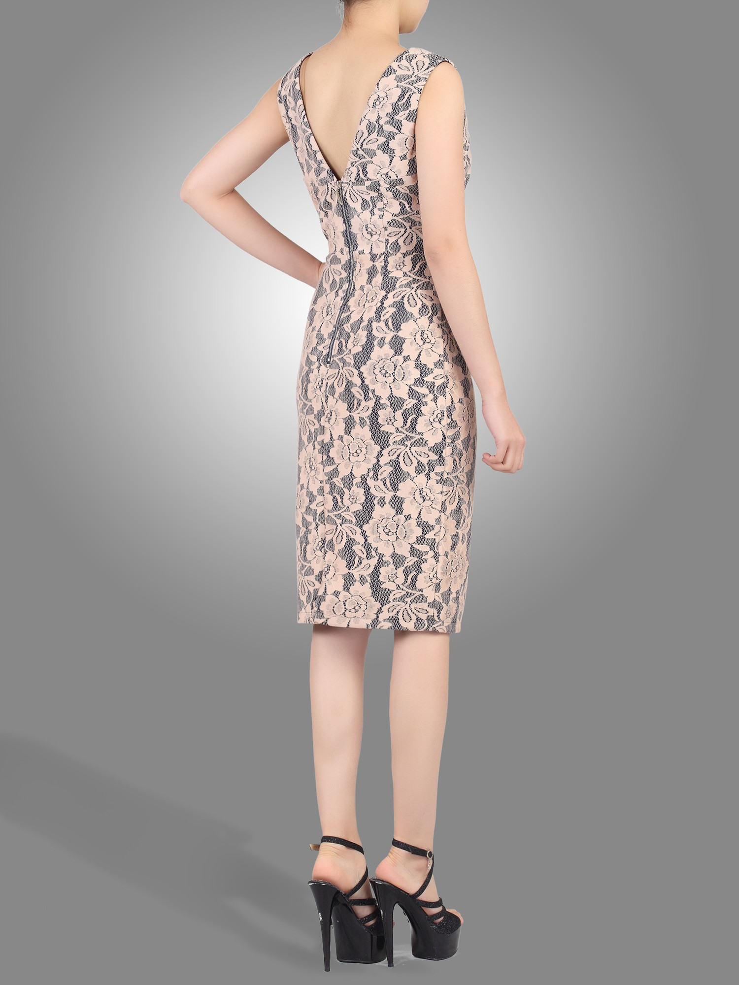 Jolie moi Contrast Lace Bonded Shift Dress in Blue | Lyst Jolie moi Contrast Lace Bonded Shift Dress in Blue | Lyst