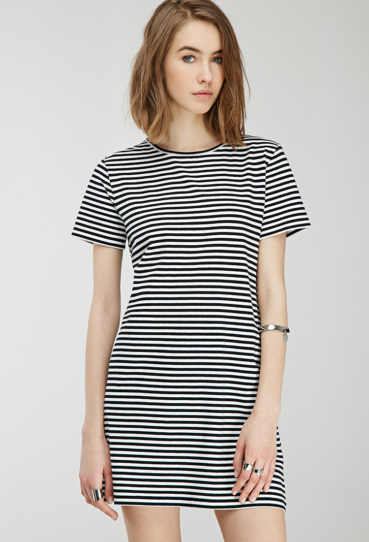 forever 21 black and white striped dress