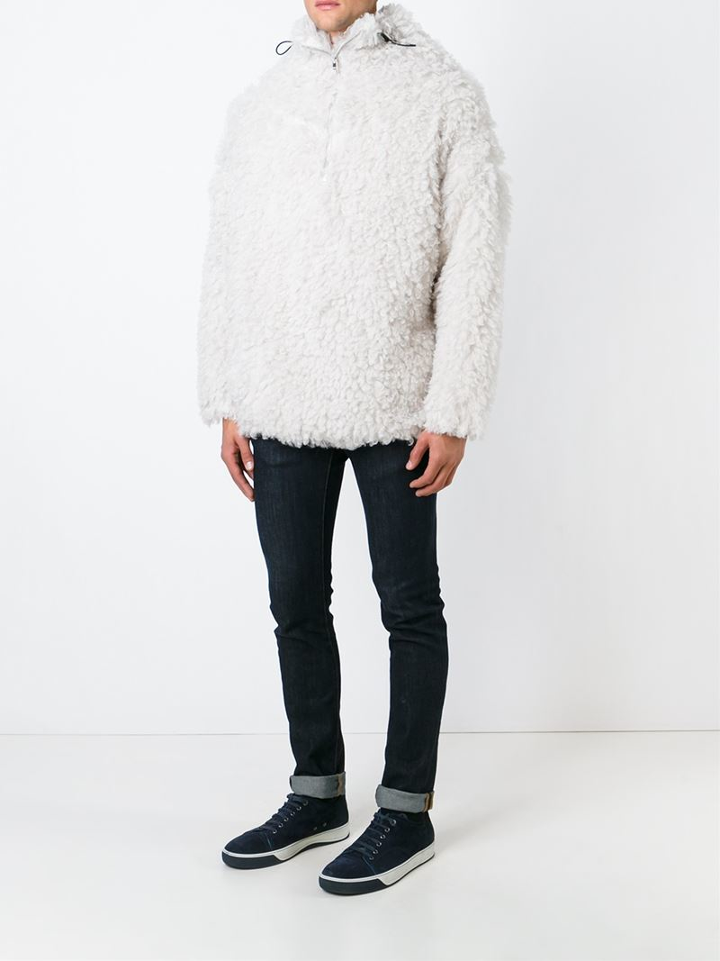 faux shearling sweater