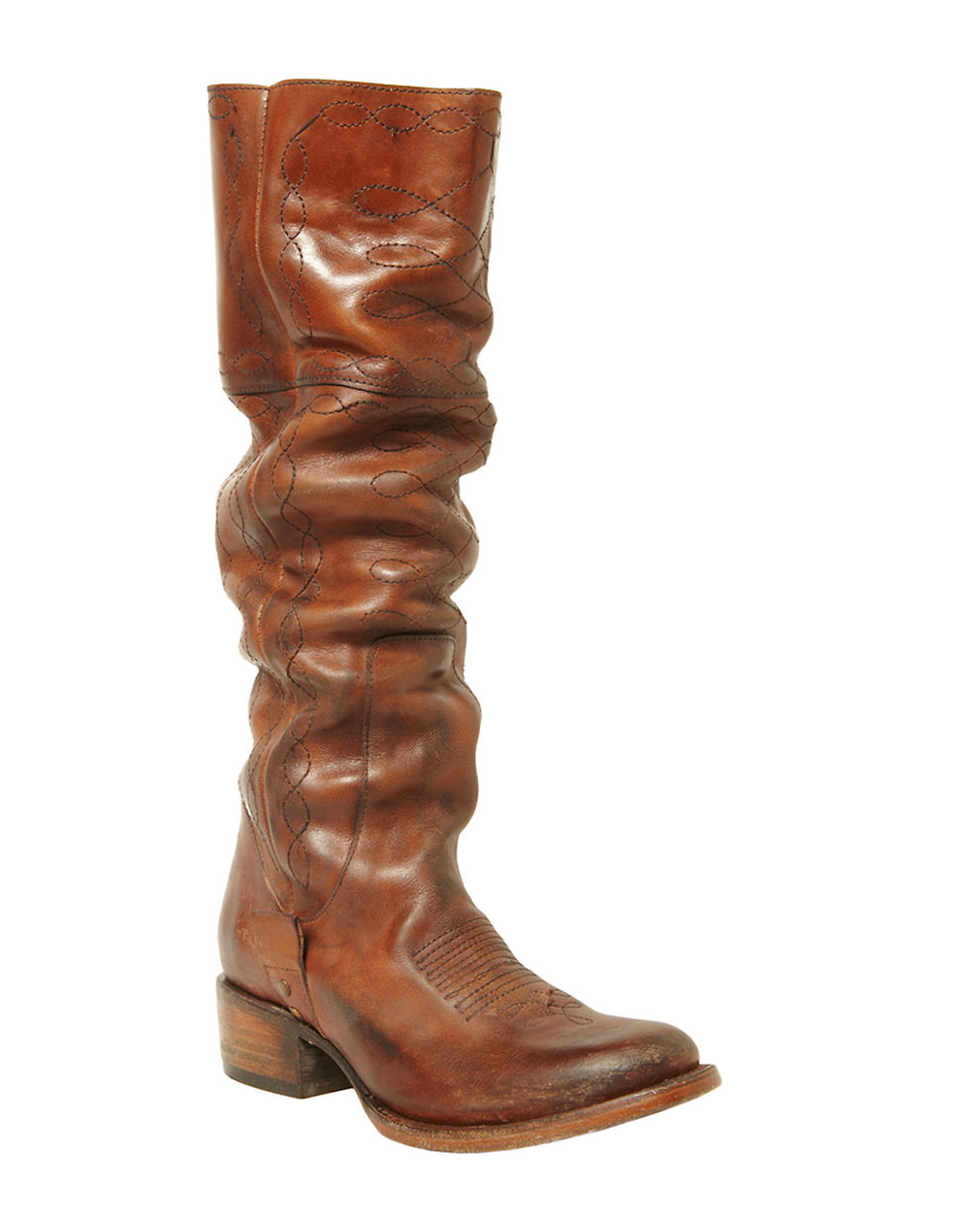 Freebird By Steven Wrangler Tall Leather Boots in Brown | Lyst