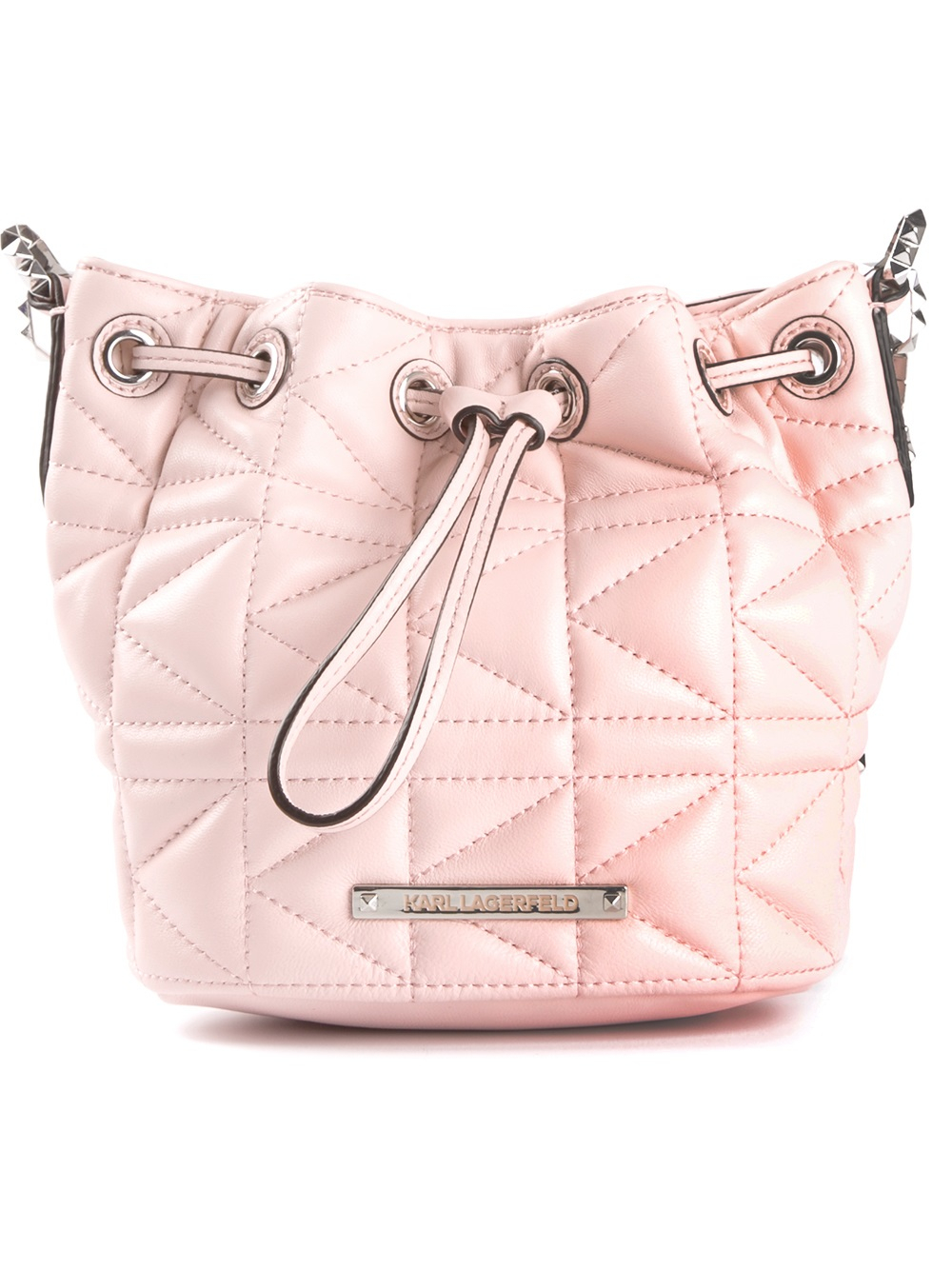 karl lagerfeld quilted leather shoulder bag