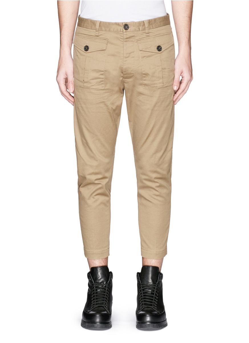 Flap Pocket Belt Plain Pants