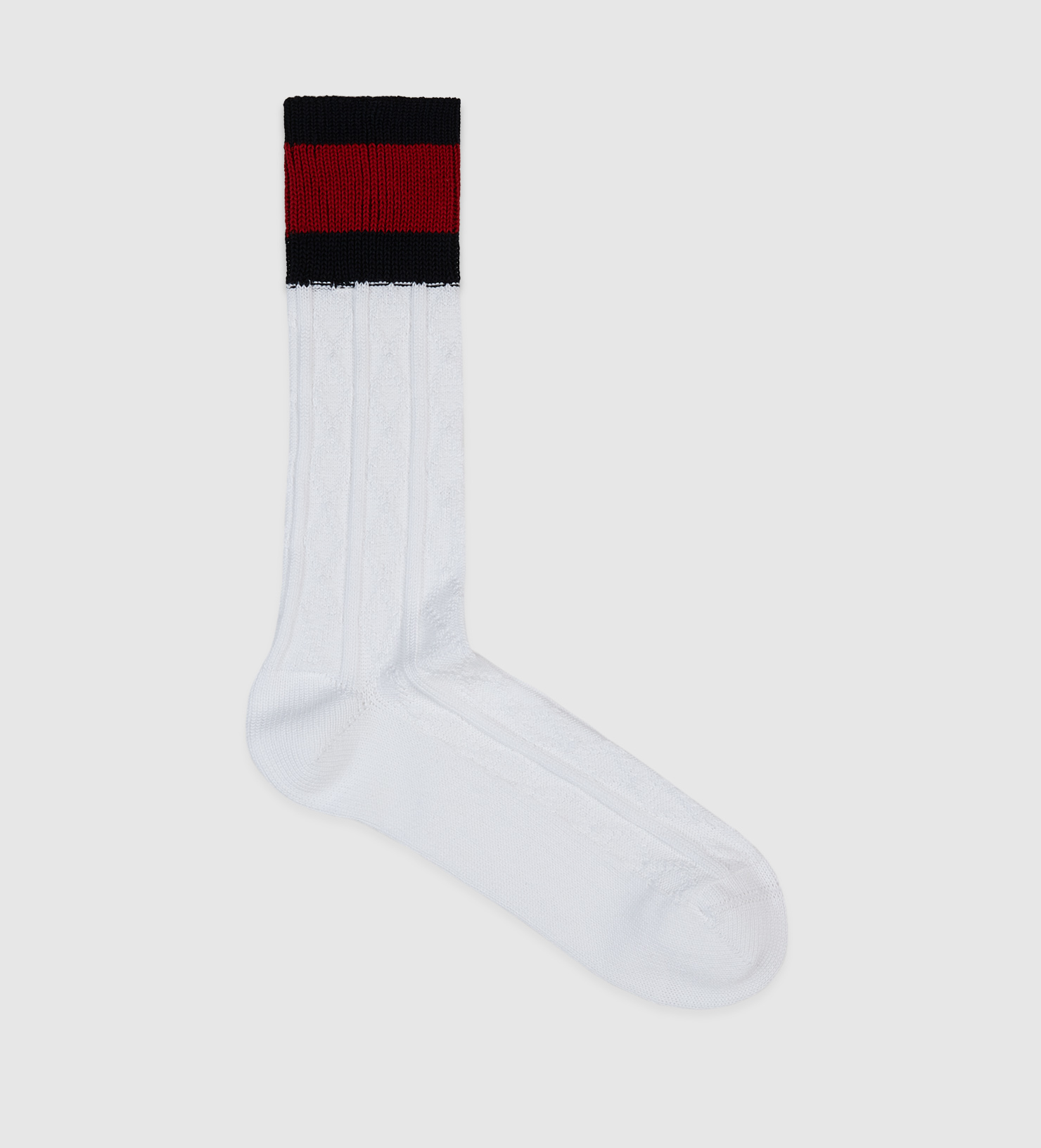 Lyst - Gucci Stretch Cotton Socks With Web in White for Men