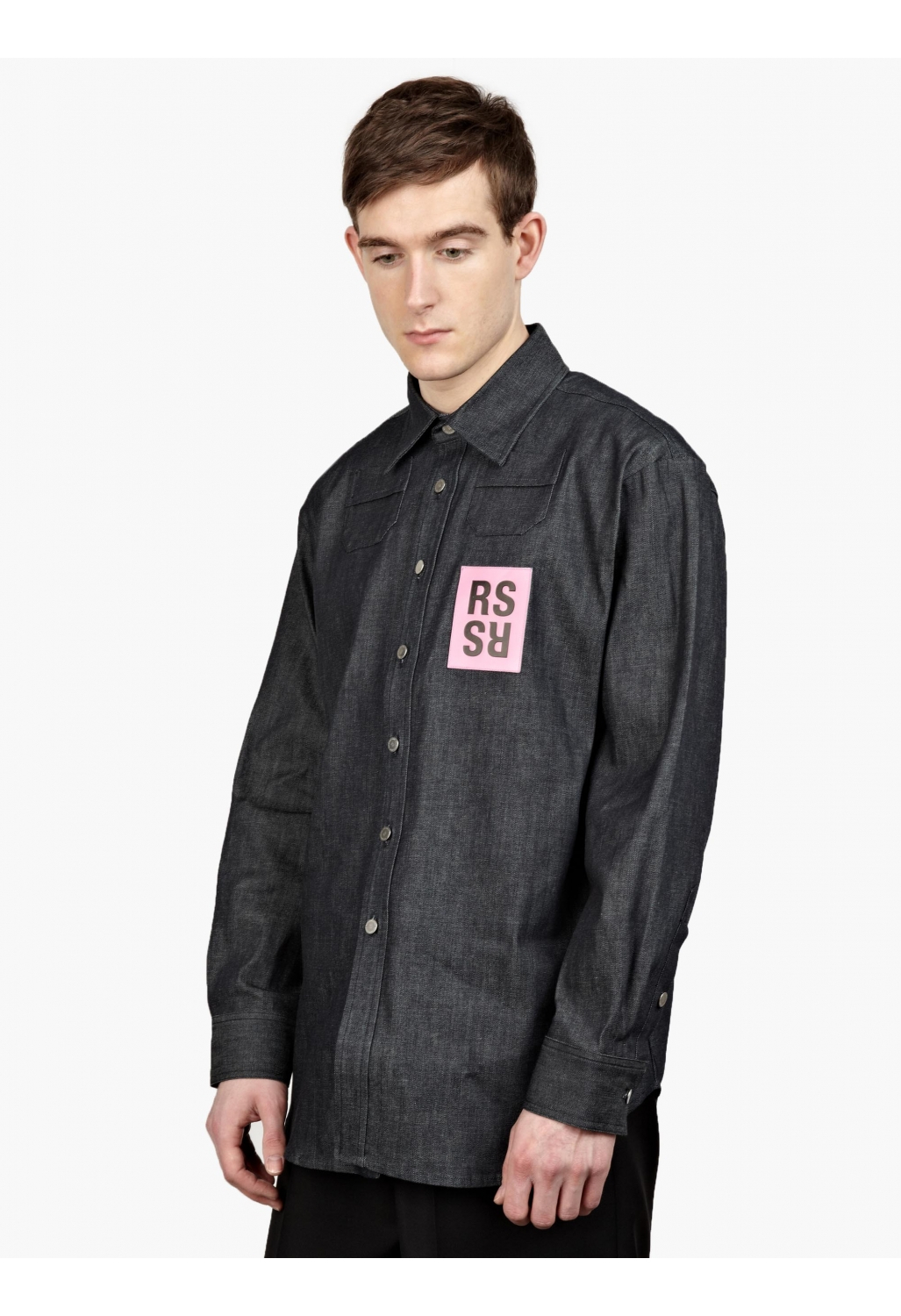 dark denim shirt mens