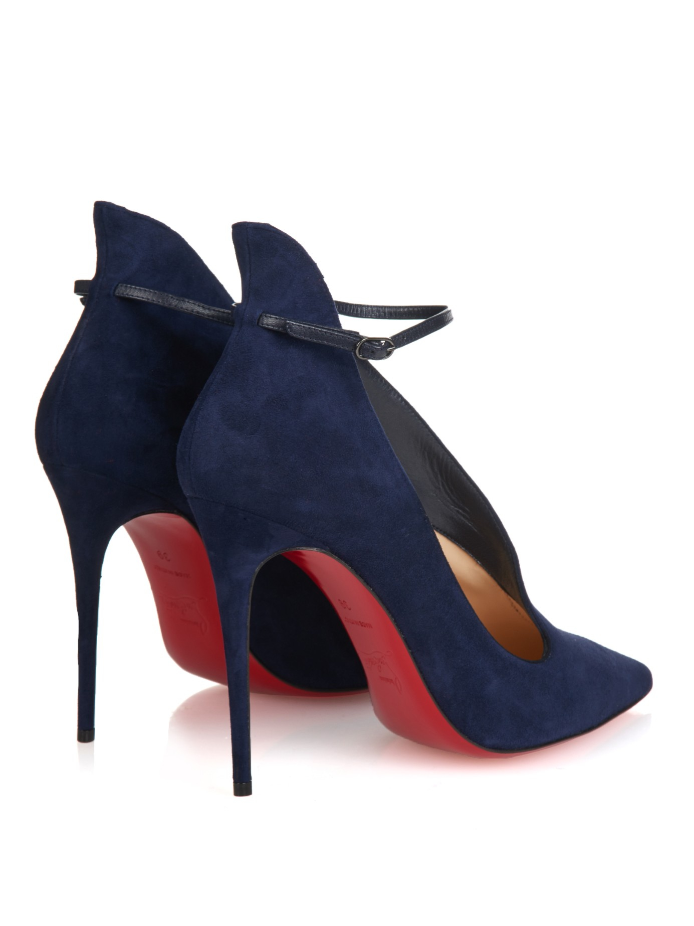 Christian louboutin Vampydoly Suede Pumps in Blue (NAVY) | Lyst