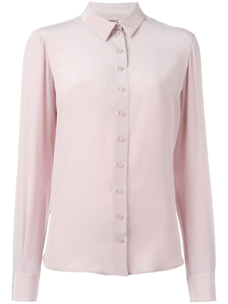 Lyst - Alexander Mcqueen Pointed Collar Shirt in Pink