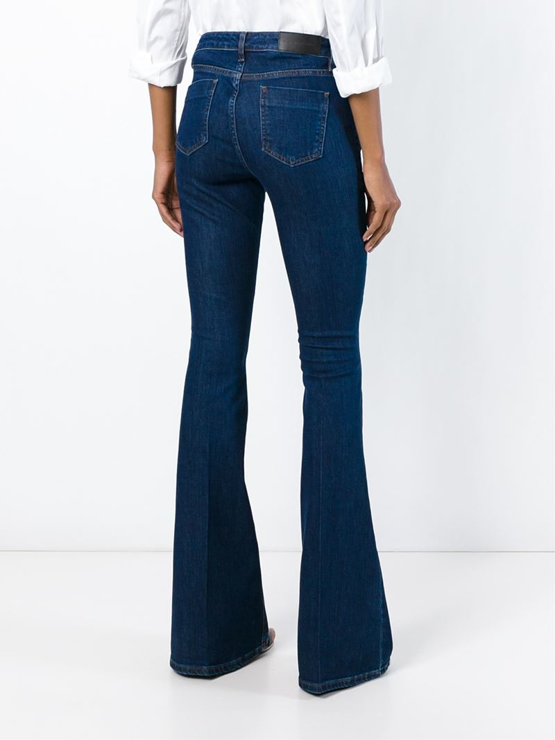 Lyst - Victoria Beckham Flared Jeans in Blue
