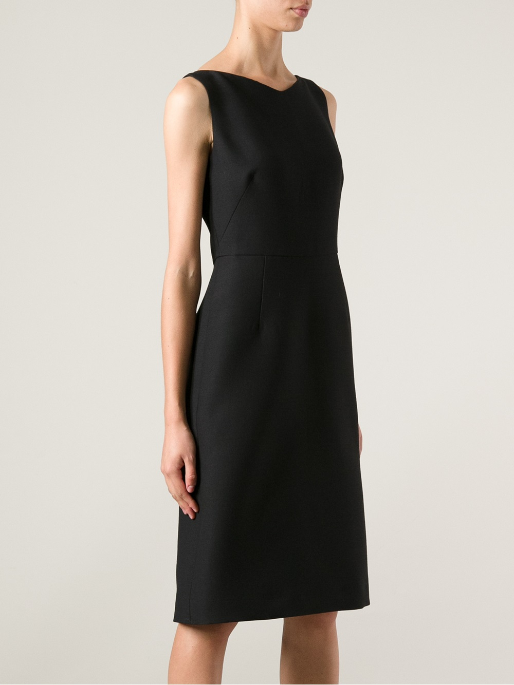 Lyst - Valentino Mid Length Dress in Black