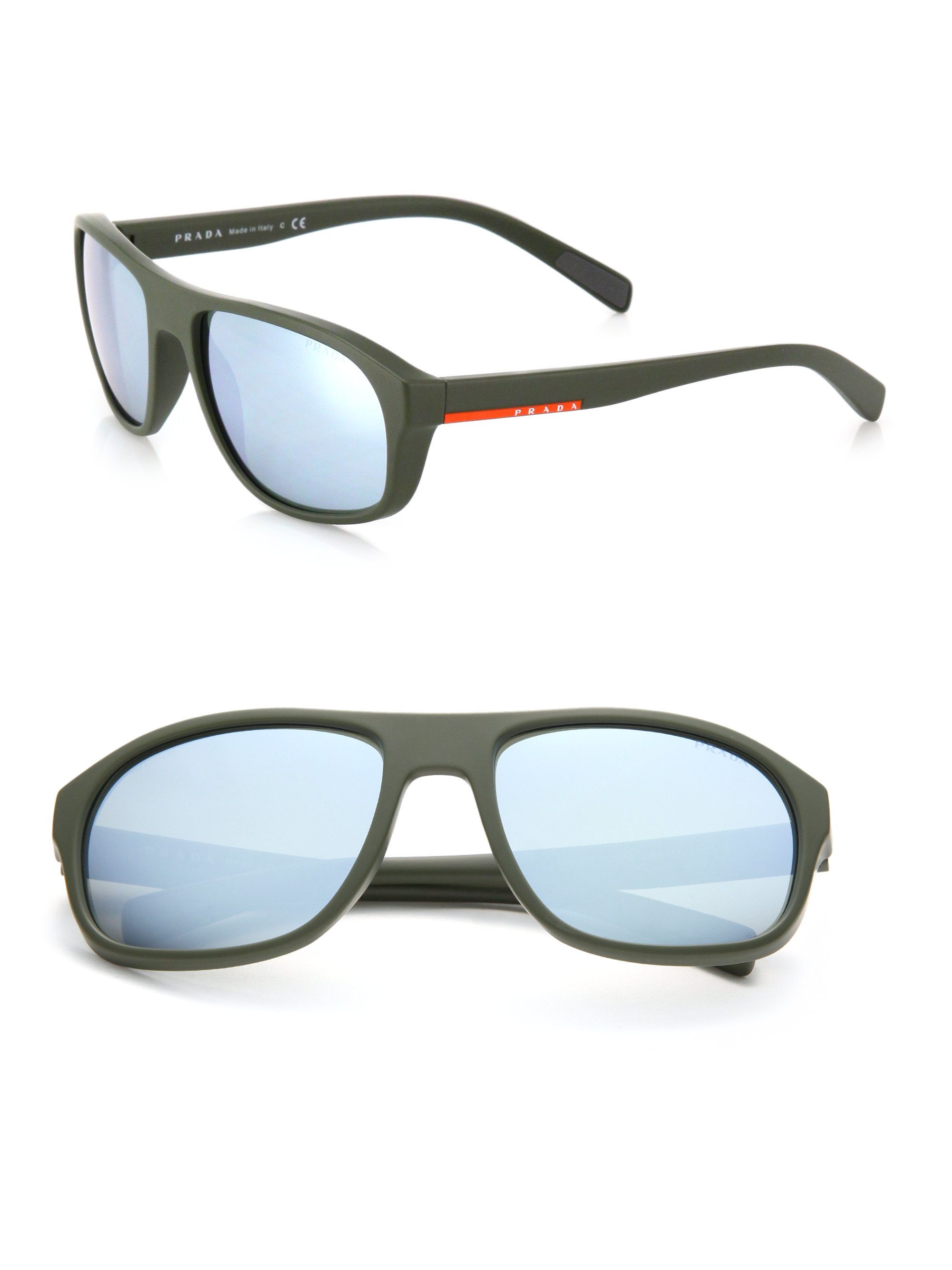 Prada 58mm Sport Sunglasses in Green for Men | Lyst