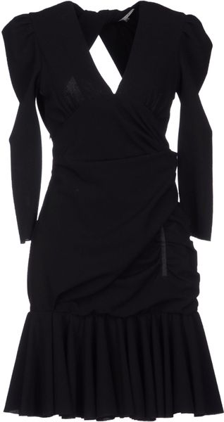 Carven Short Dress in Black | Lyst