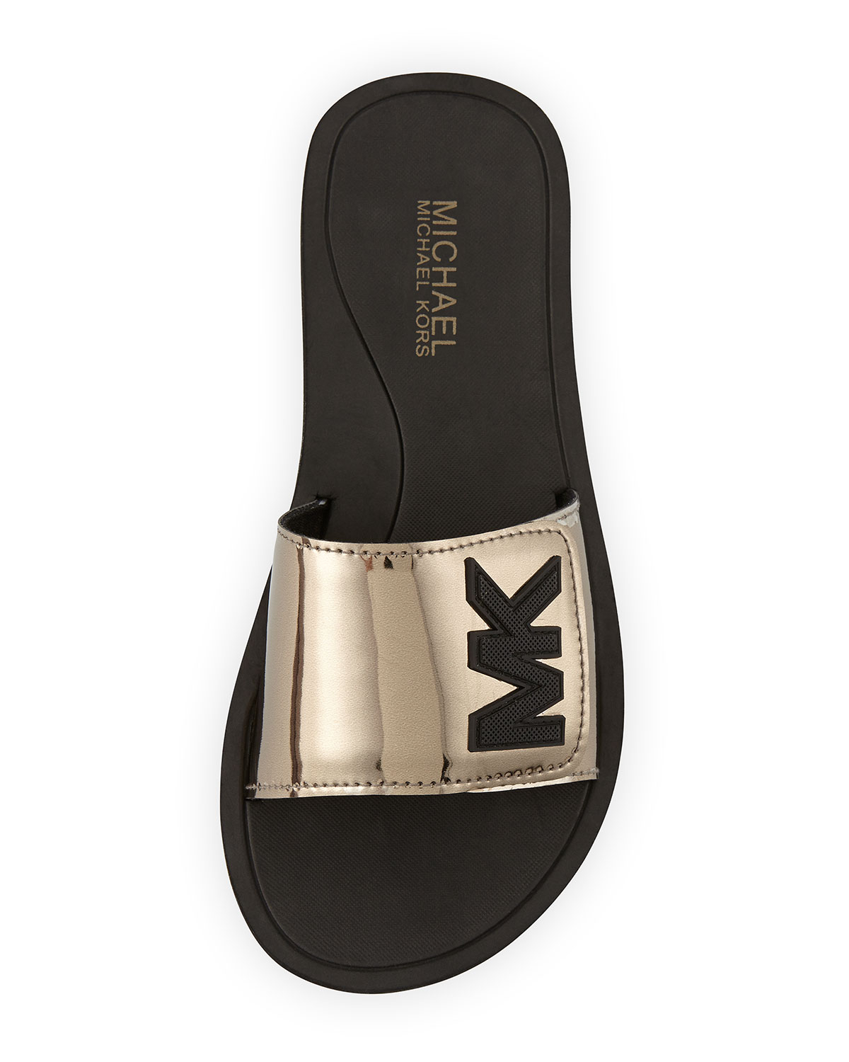 michael kors silver thong sandals