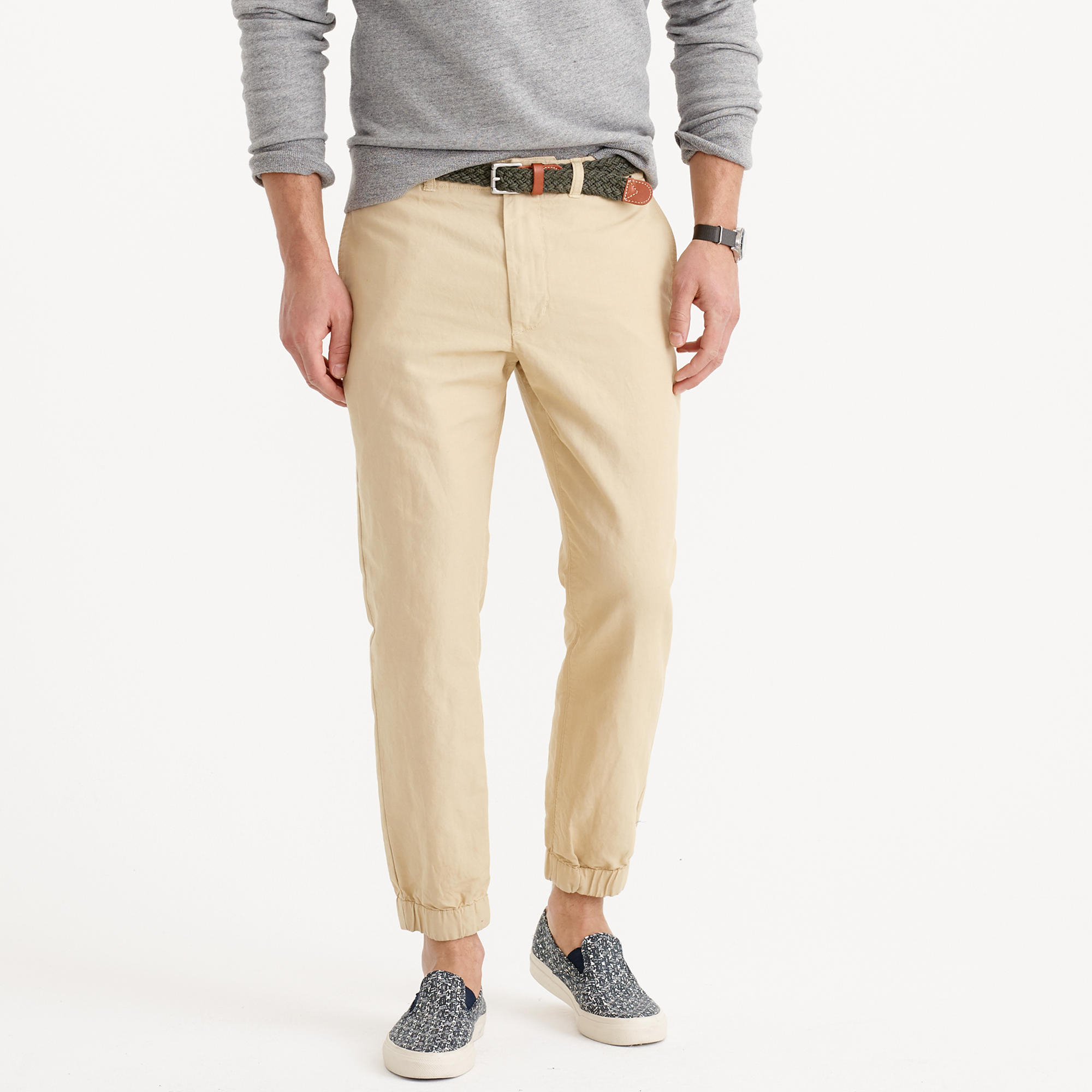 linen cargo jogger pants