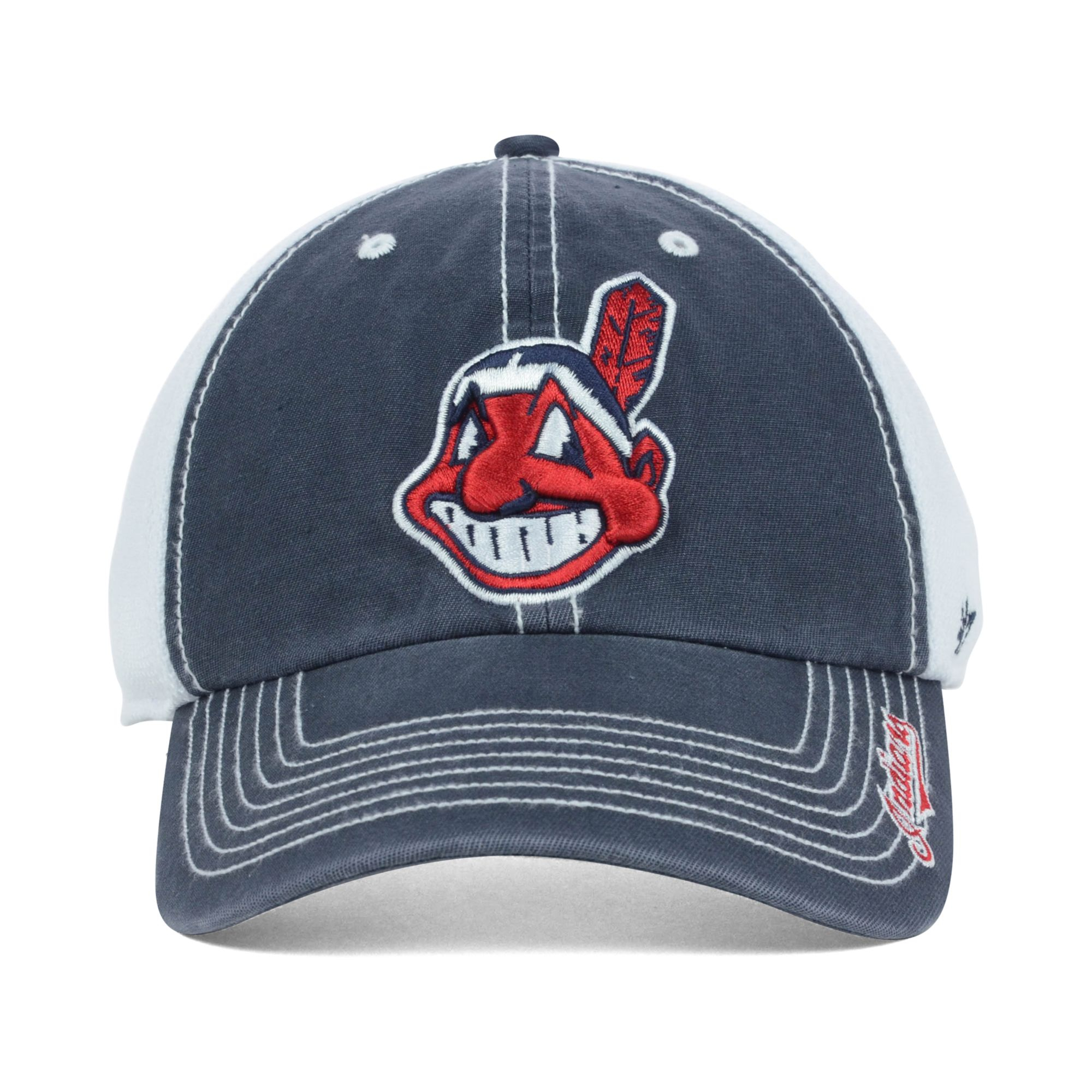 47 brand Cleveland Indians Mlb Ripley Cap in Blue for Men | Lyst