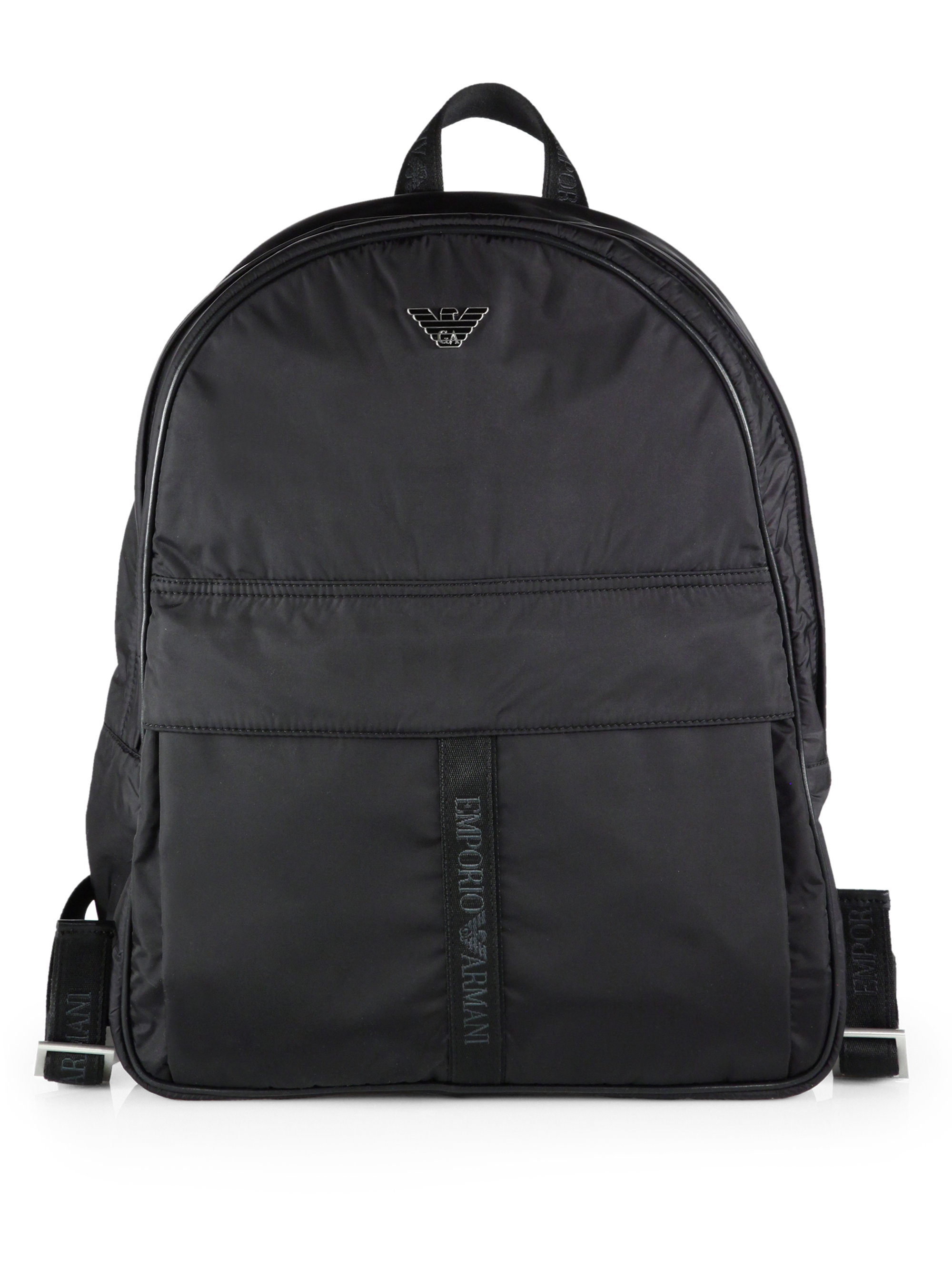 Emporio armani Nylon Backpack in Black for Men | Lyst