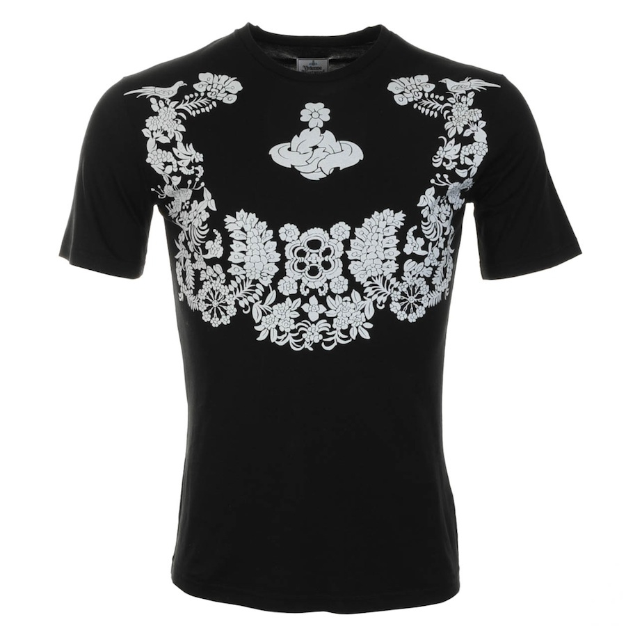 Vivienne Westwood Indian Floral Orb T Shirt in Black for Men | Lyst
