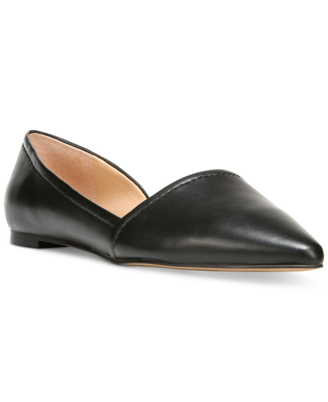 Franco sarto Spiral Pointed-toe Flats in Black | Lyst