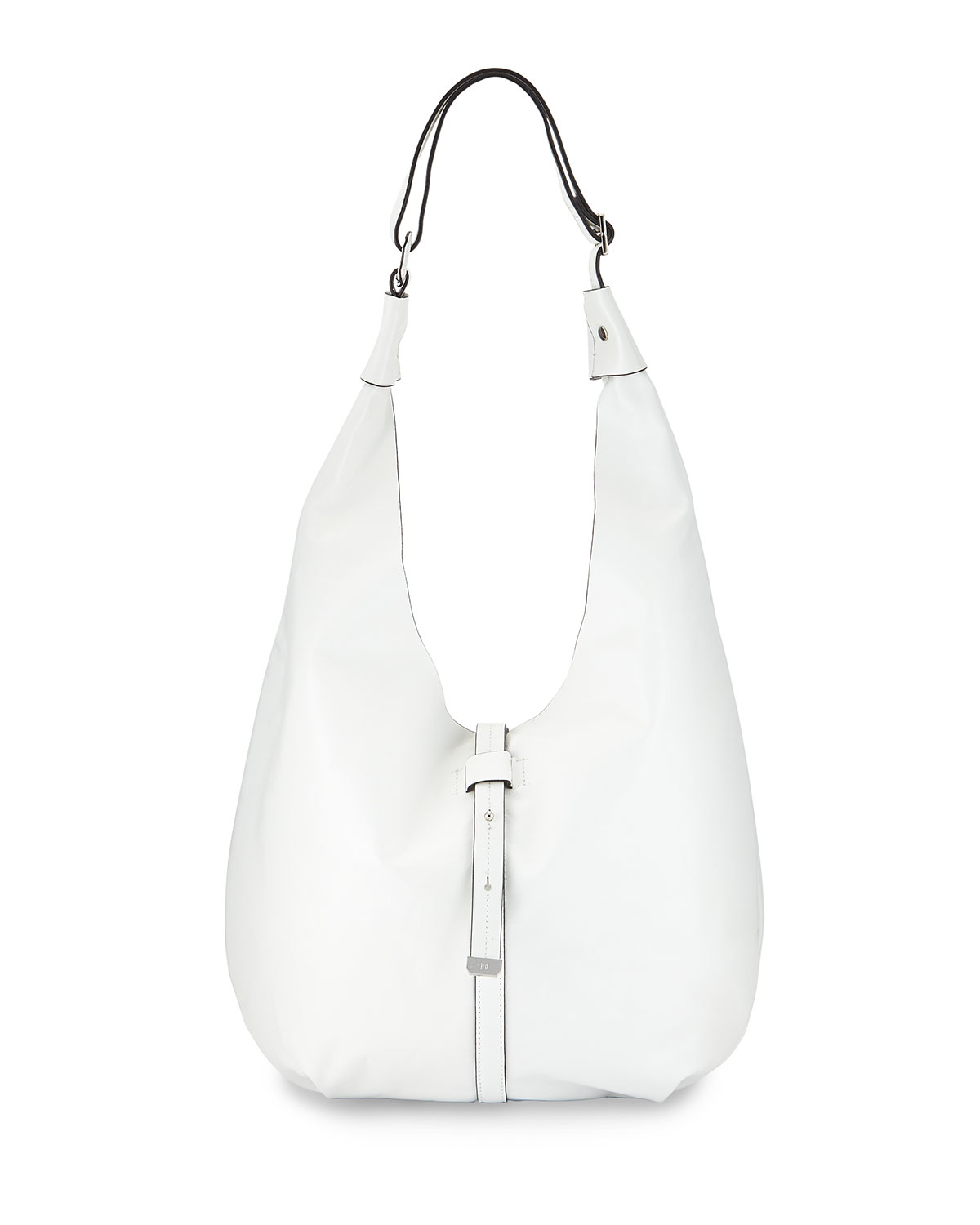 Lyst - Halston Front-closure Leather Hobo Bag in White