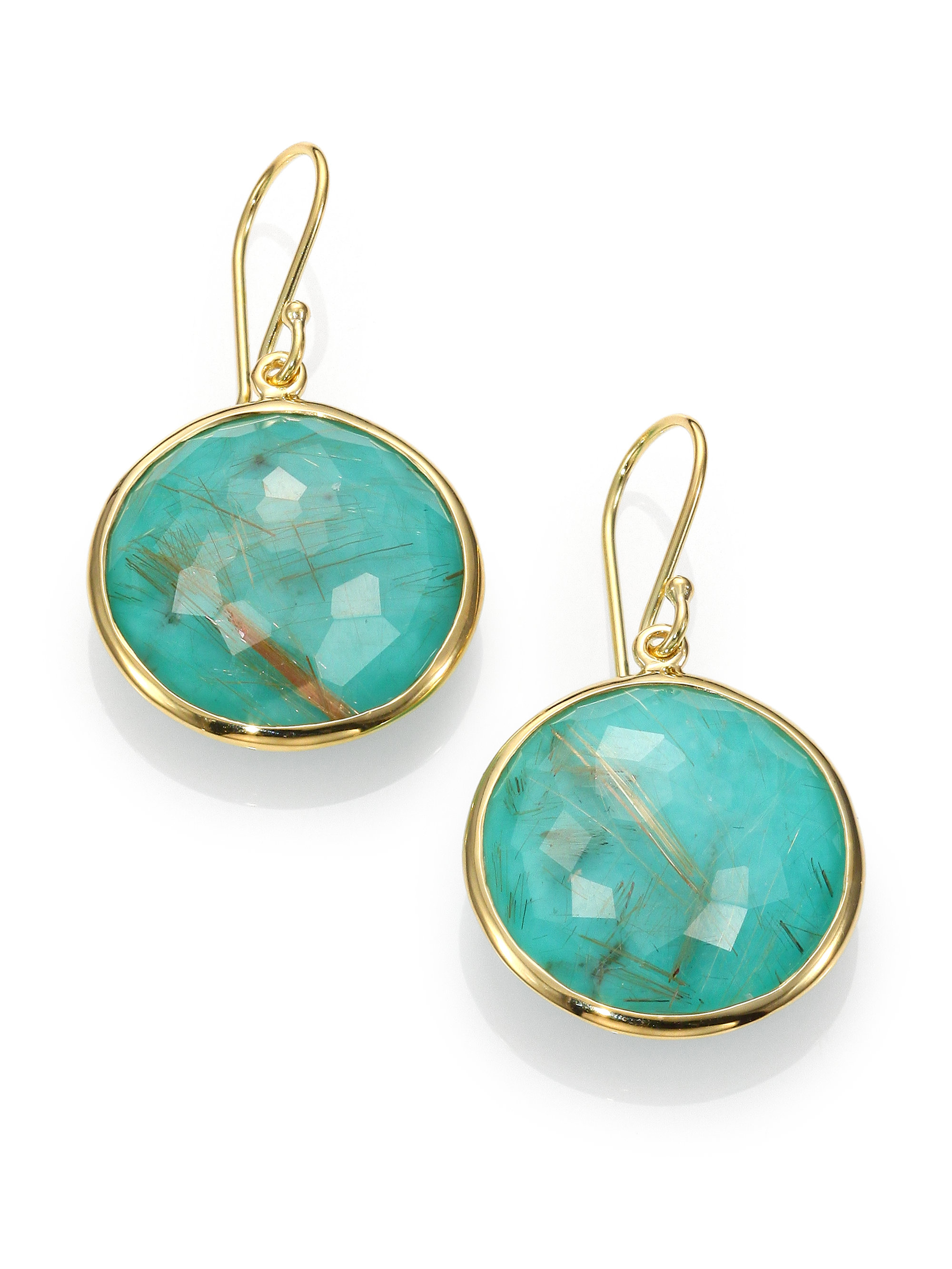 Lyst Ippolita Lollipop Turquoise Rutilated Quartz 18k Yellow Gallery