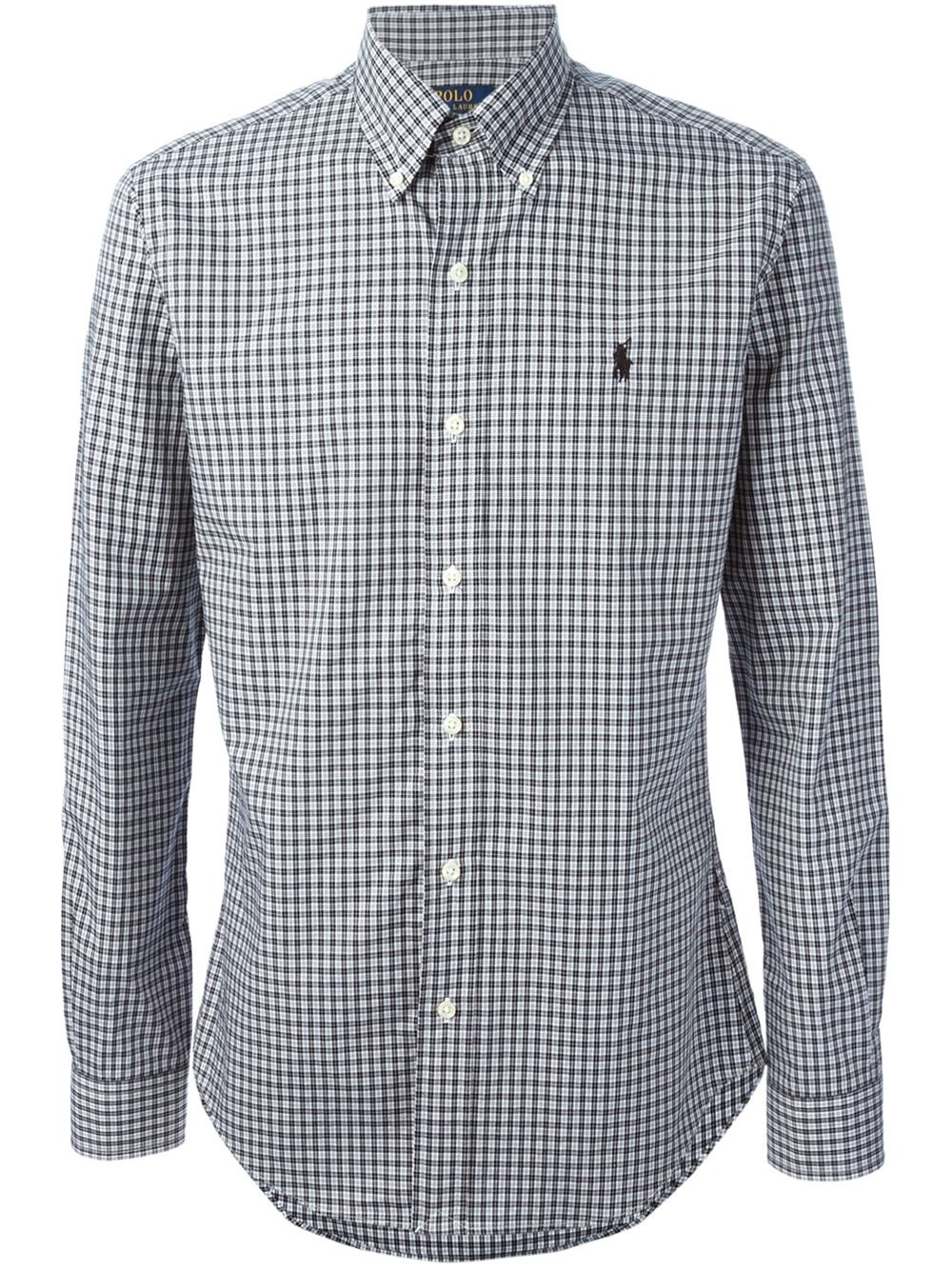 Lyst - Polo Ralph Lauren Checked Button Down Shirt in Black for Men