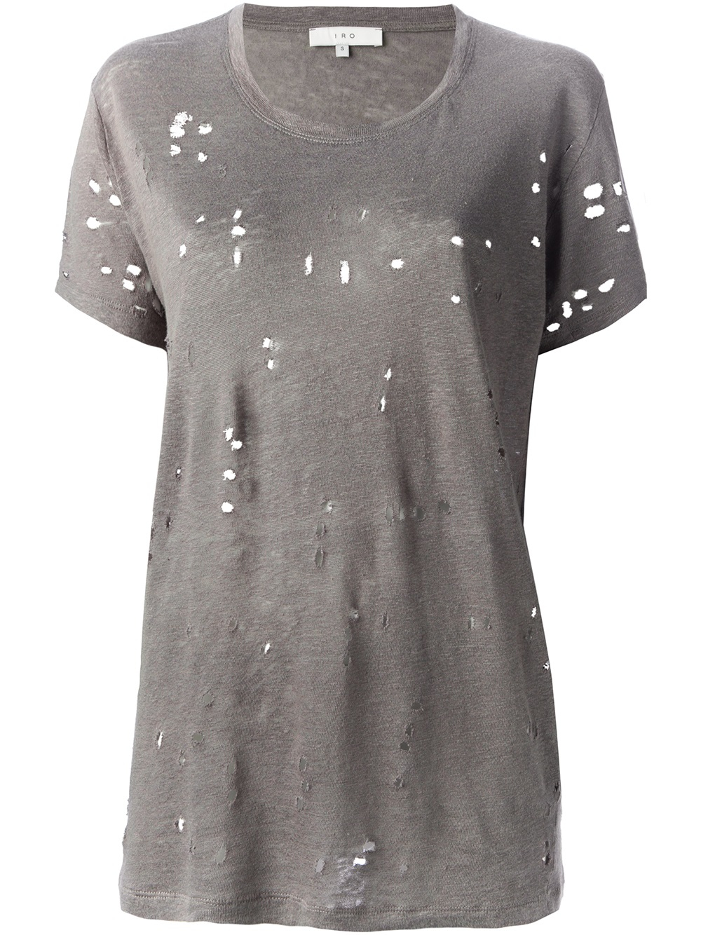 Lyst - Iro Distressed T-Shirt in Gray