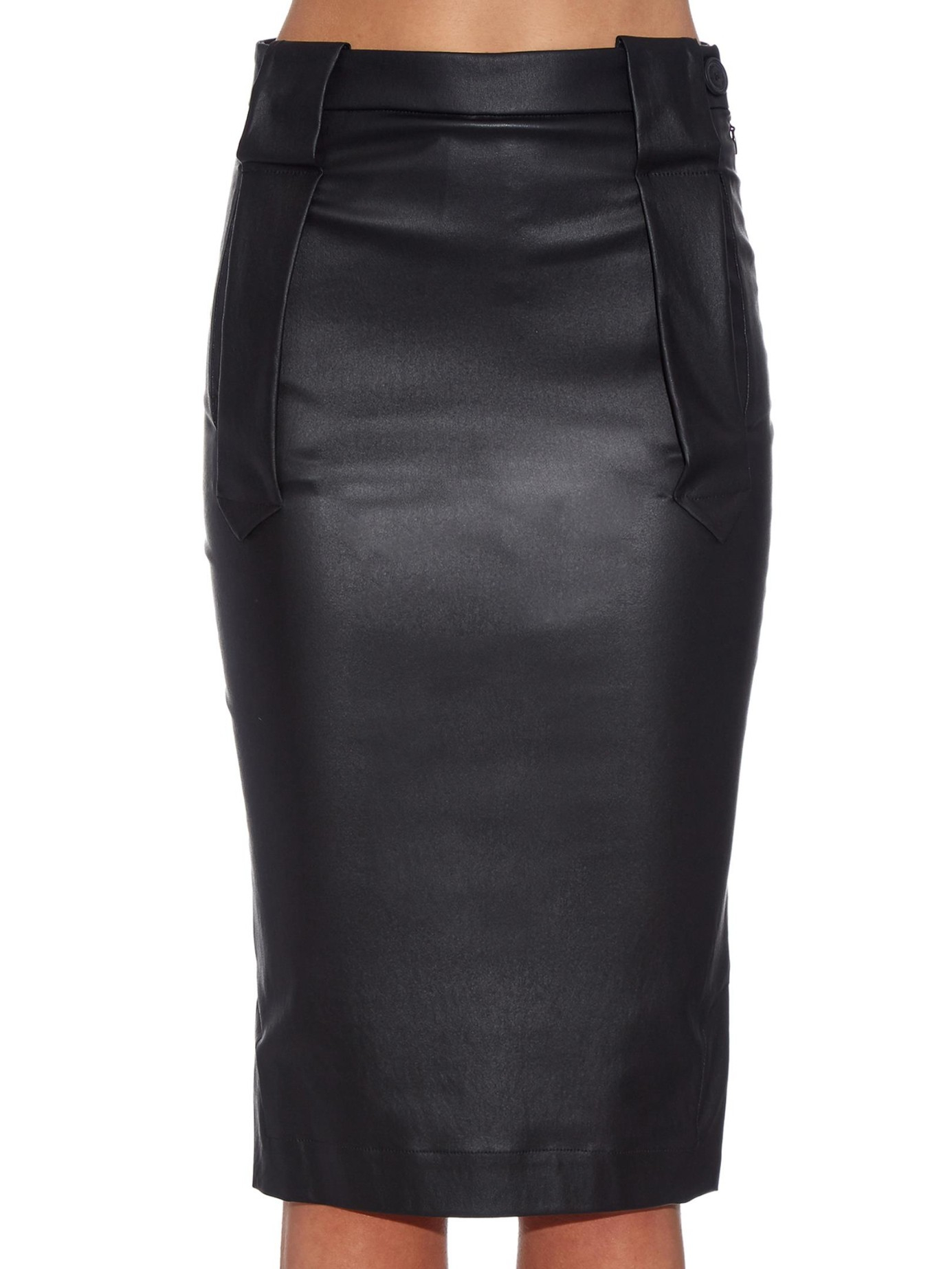 Lyst - Vivienne Westwood Anglomania Fall Wet-Look Pencil Skirt in Black