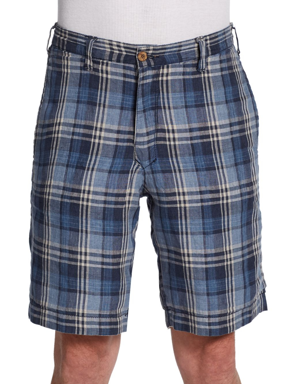 Tailor vintage Linen Reversible Shorts in Blue for Men | Lyst