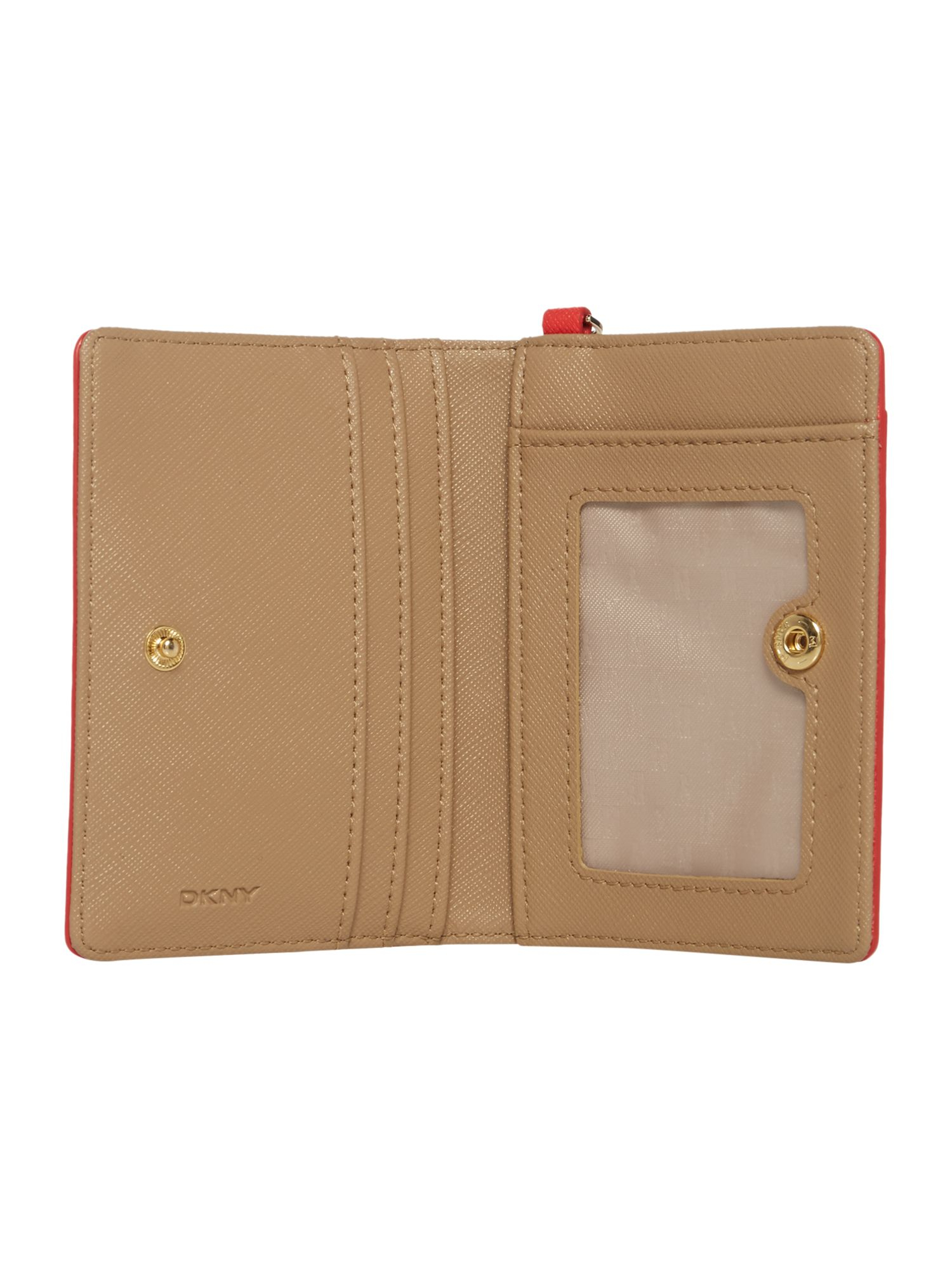 Dkny Saffiano Orange Card Holder With Key Ring in Orange Lyst