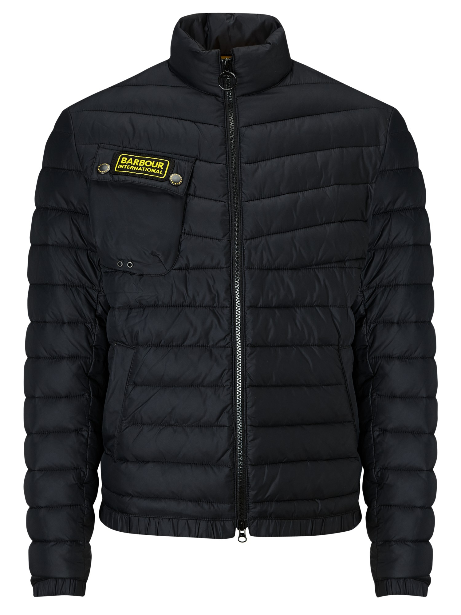 Barbour Chain Quilted Baffle Jacket in Black for Men | Lyst