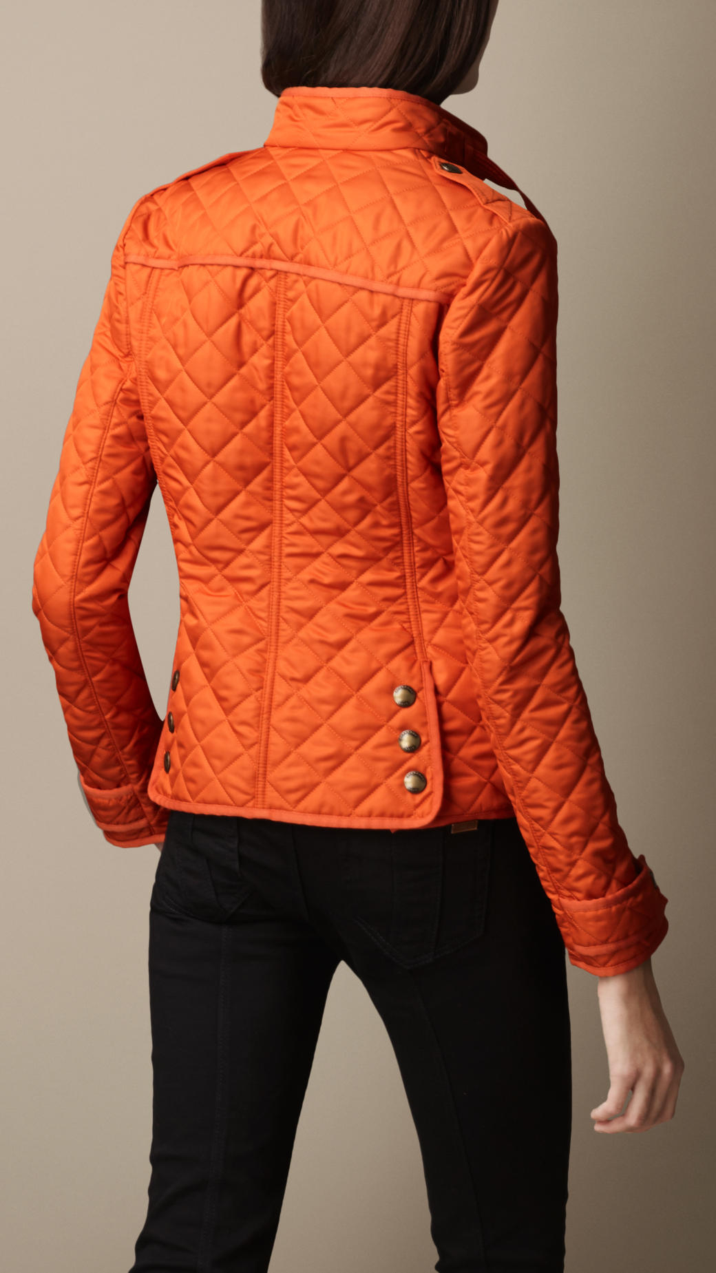 Lyst - Burberry Heritage Quilted Jacket in Orange