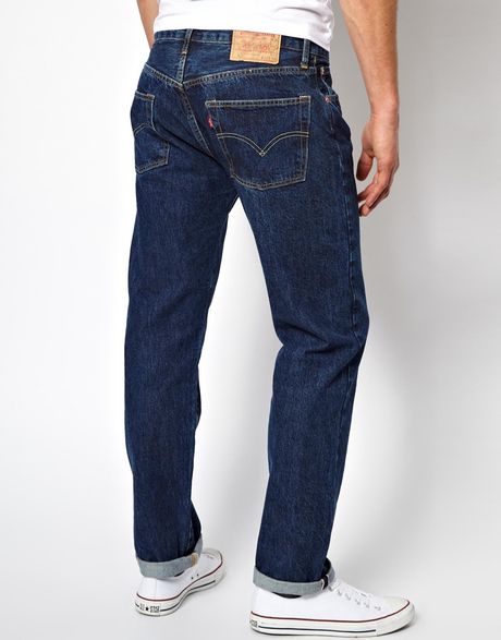 Levi's Jeans 505 Selvage Straight Fit Rigid Preshrunk in Blue for Men ...