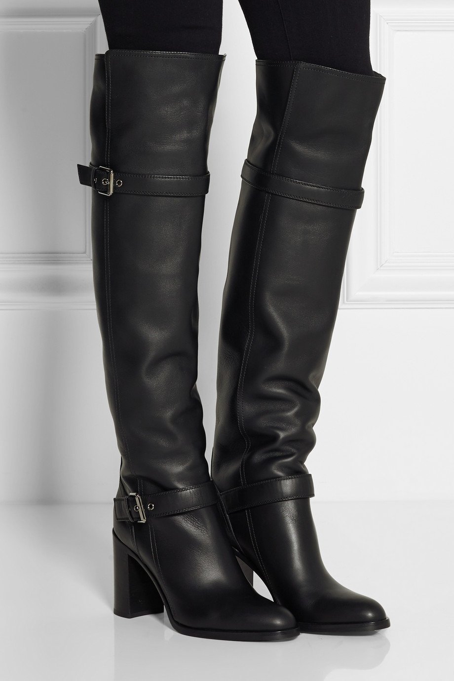 Lyst - Gianvito Rossi Leather Over-The-Knee Boots in Black