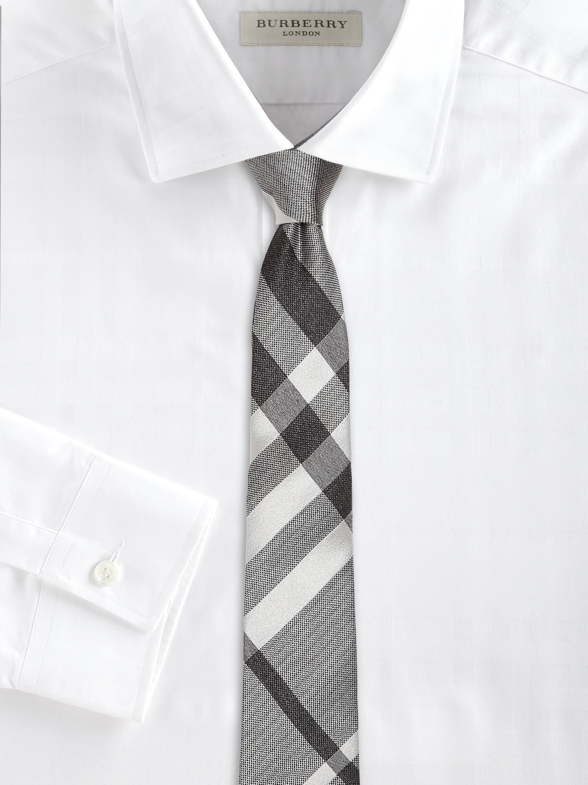 burberry black skinny tie